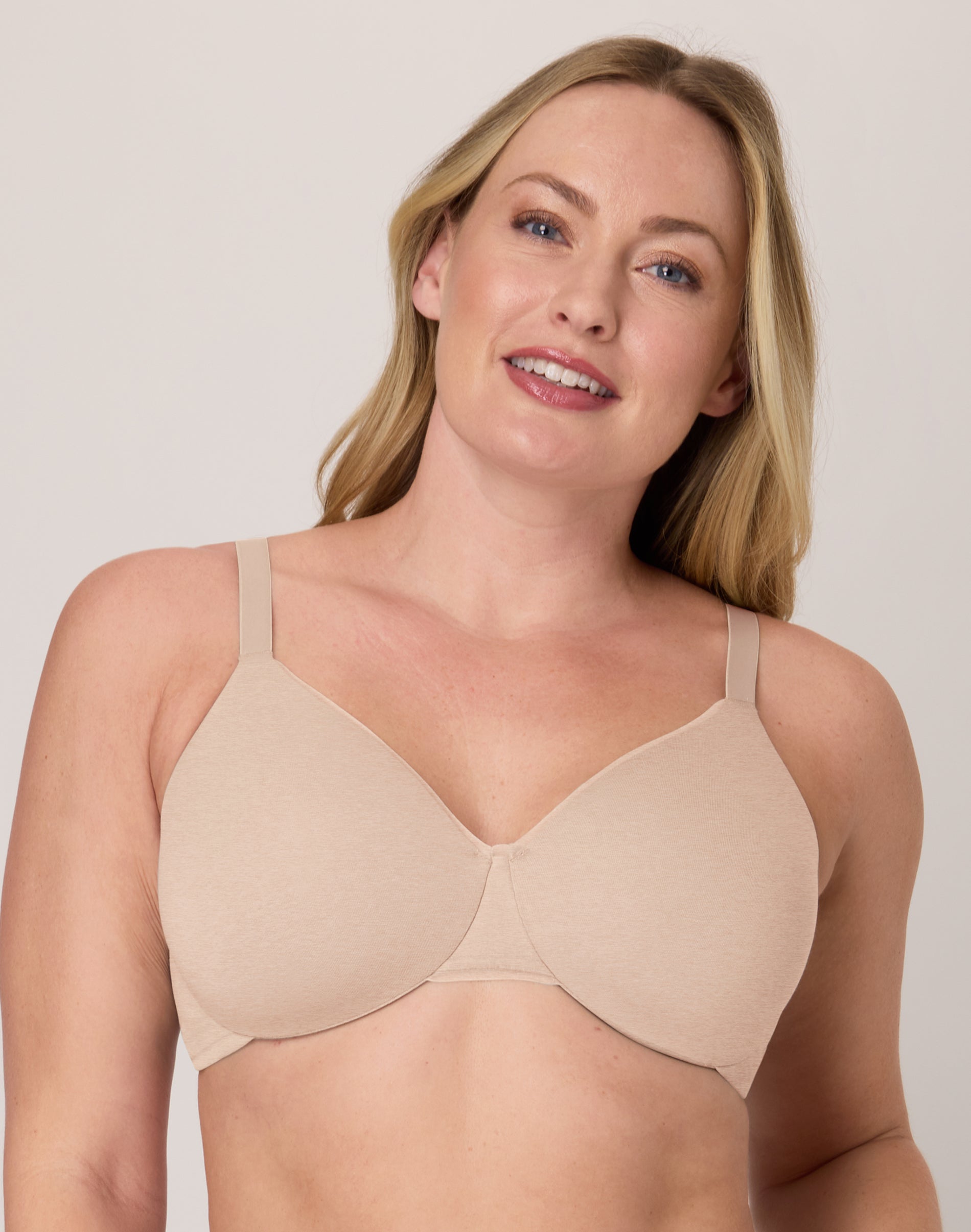 Bali Cotton Collection Underwire Shirt Bra Tropical Sands Heather C Bali Cotton Collection Underwire Shirt Bra Tropical Sands Heather C