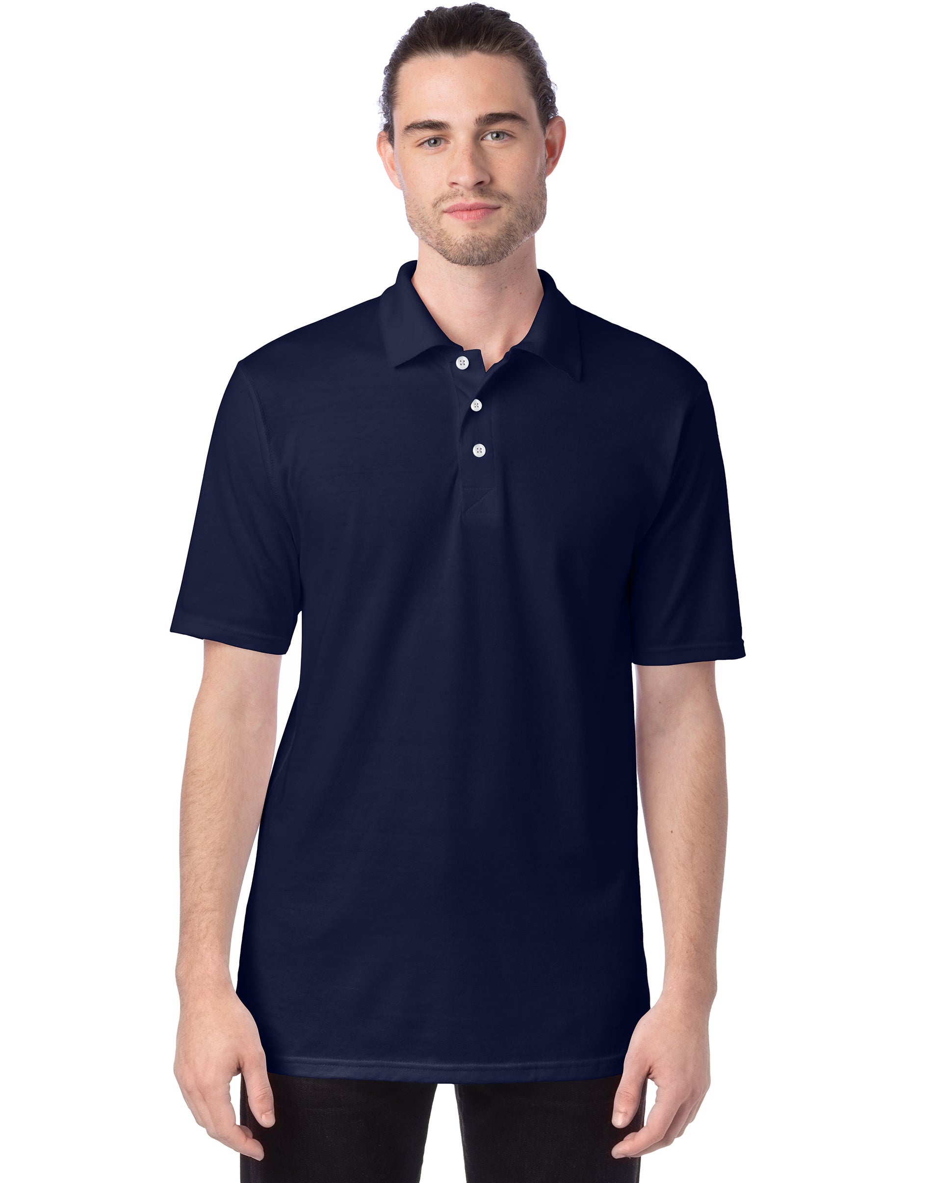 Hanes X-Temp Men’s Performance Polo Shirt with Odor Control Navy Hanes X-Temp Men’s Performance Polo Shirt with Odor Control Navy