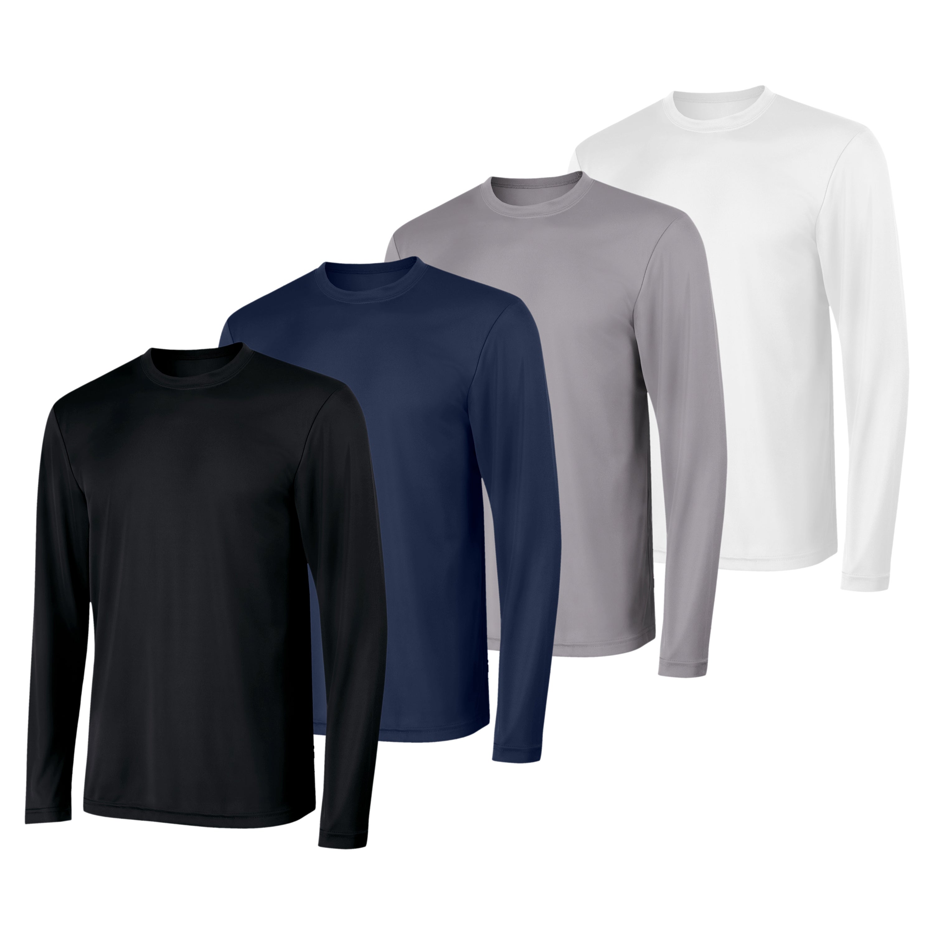 Hanes Sport Cool DRI Men’s Performance Long Sleeve Shirt, Value -Pack BlackWhiteNavyGraphite Hanes Sport Cool DRI Men’s Performance Long Sleeve Shirt, Value -Pack BlackWhiteNavyGraphite