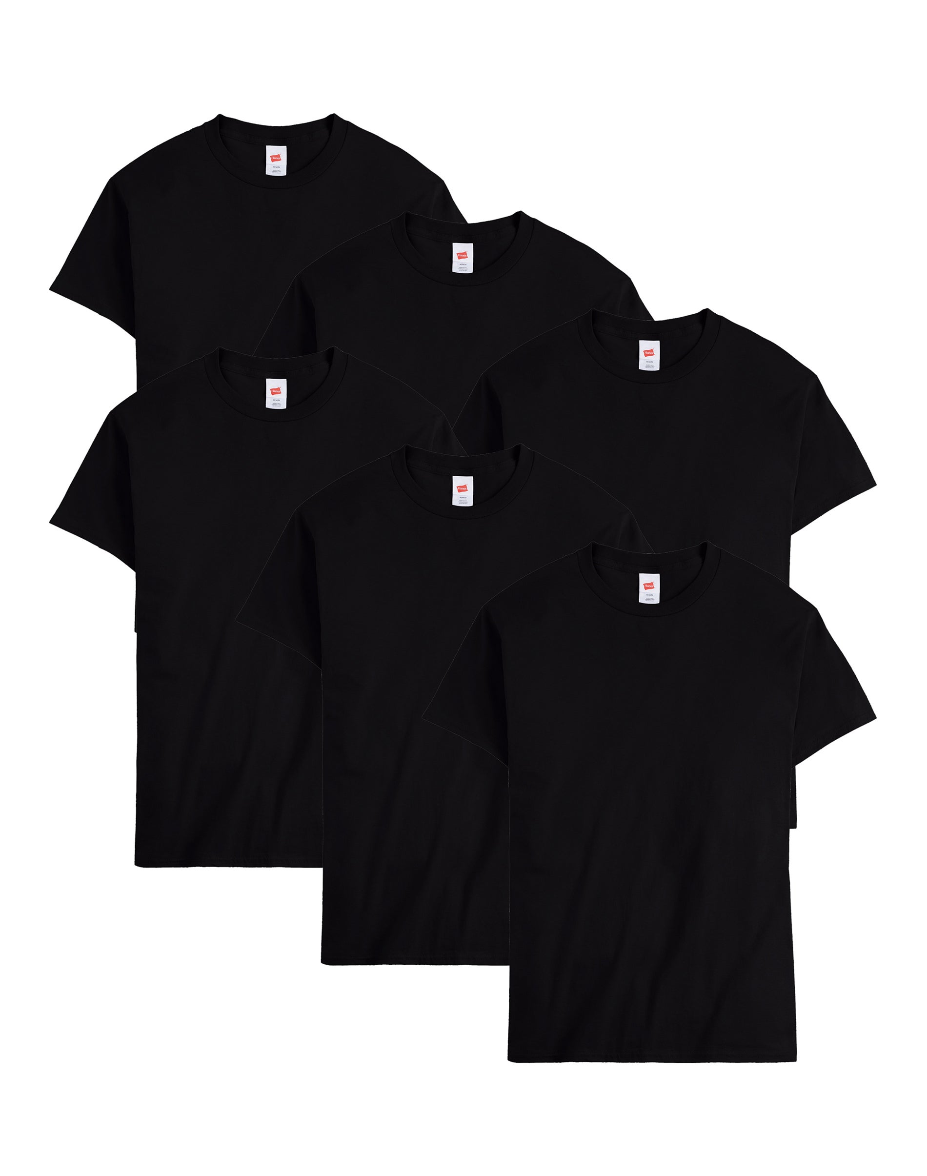 Hanes Essentials Men’s Cotton Shirt, Value -Pack Black