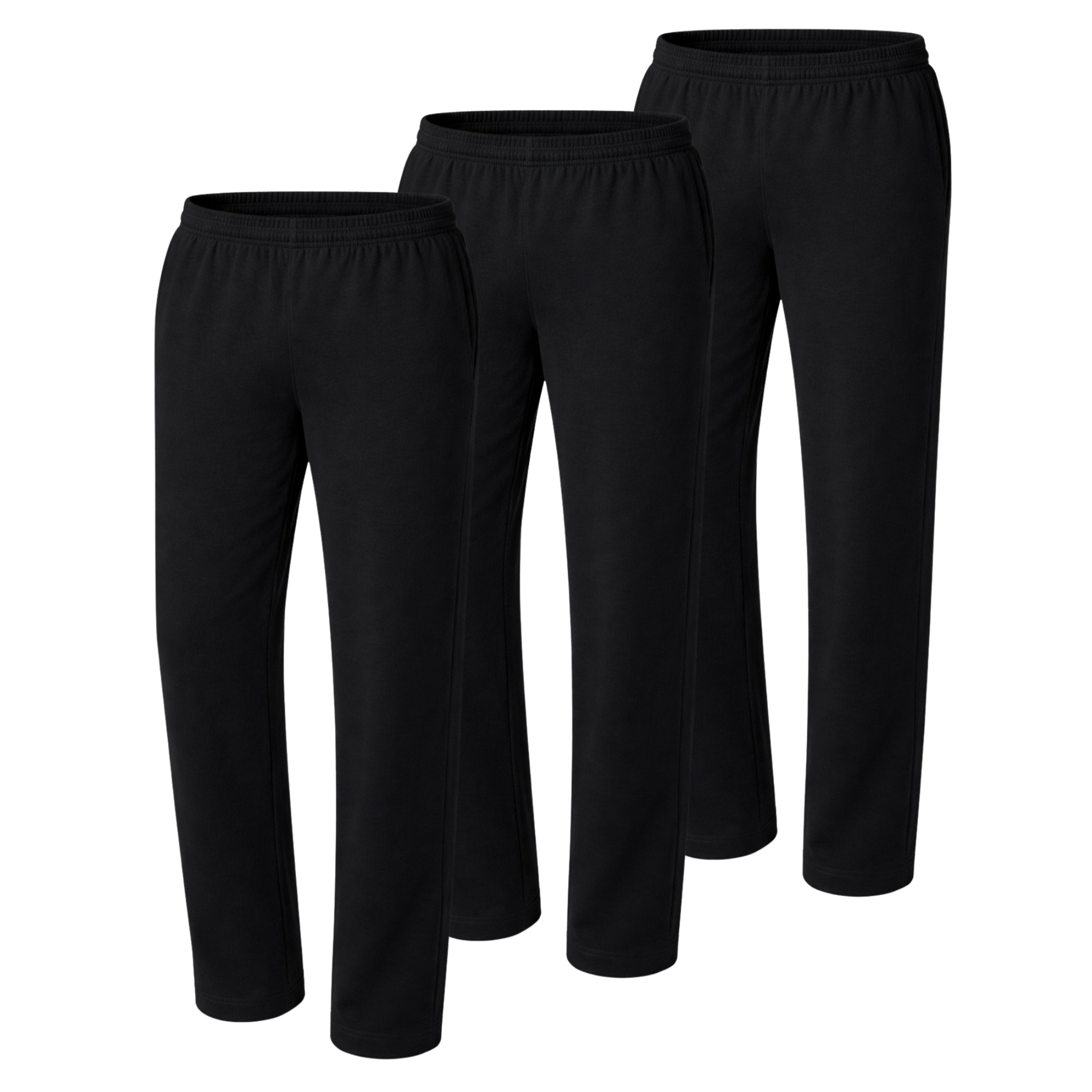 Hanes Essentials Men’s Midweight Cotton Jersey Sweatpants Pack – -Pack – Open Bottom – Pockets – ” Black Hanes Essentials Men’s Midweight Cotton Jersey Sweatpants Pack – -Pack – Open Bottom – Pockets – ” Black