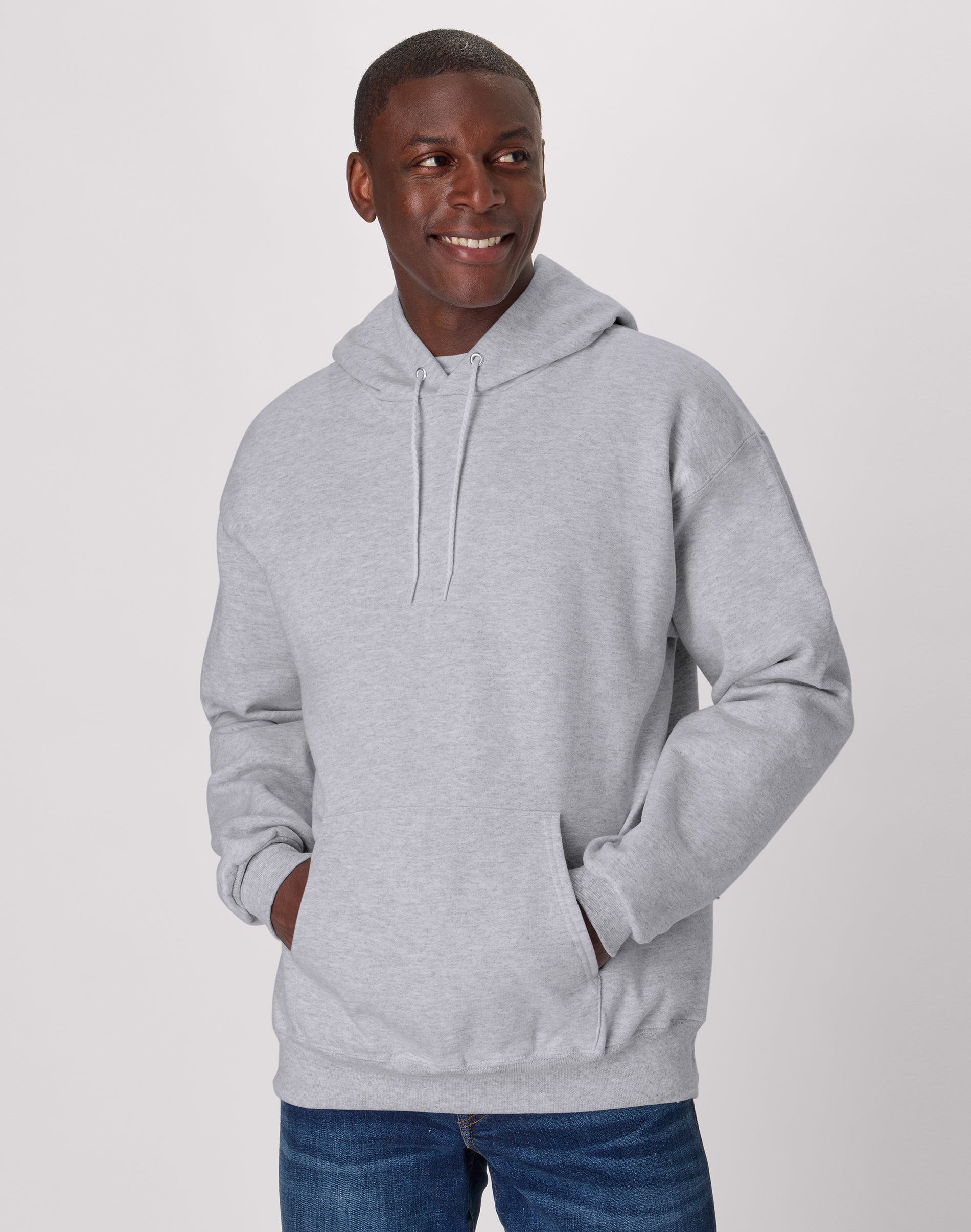Hanes Ultimate Men’s Heavyweight Fleece Hoodie Light Steel