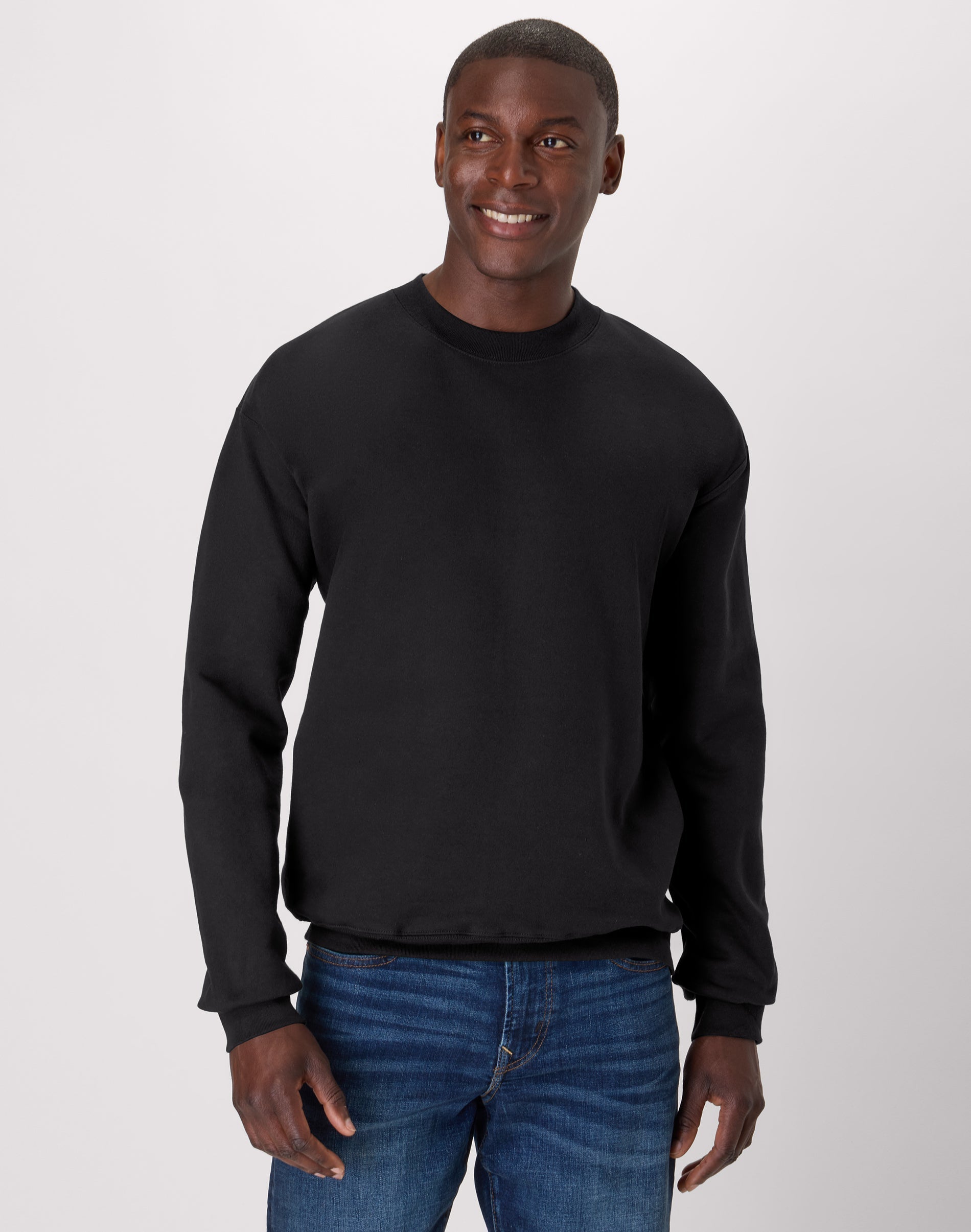 Hanes Ultimate Men’s Heavyweight Fleece Crewneck Sweatshirt Black Hanes Ultimate Men’s Heavyweight Fleece Crewneck Sweatshirt Black