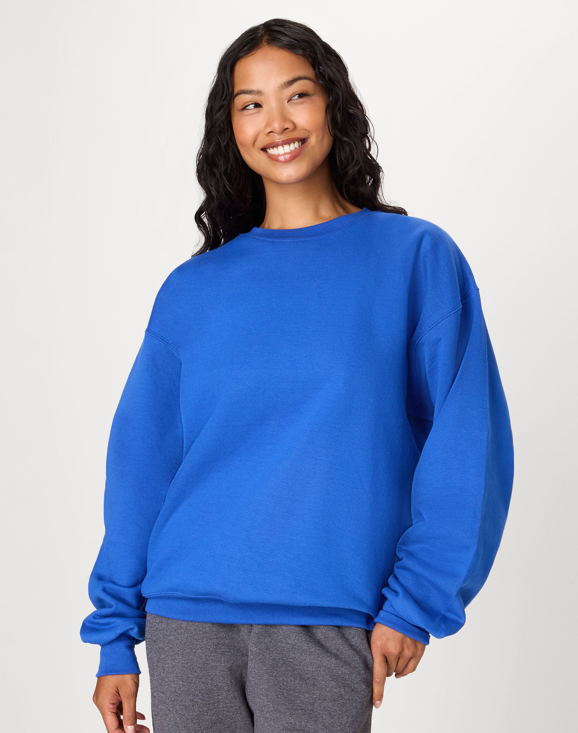 Hanes Ultimate Men’s Heavyweight Fleece Crewneck Sweatshirt Deep Royal Hanes Ultimate Men’s Heavyweight Fleece Crewneck Sweatshirt Deep Royal