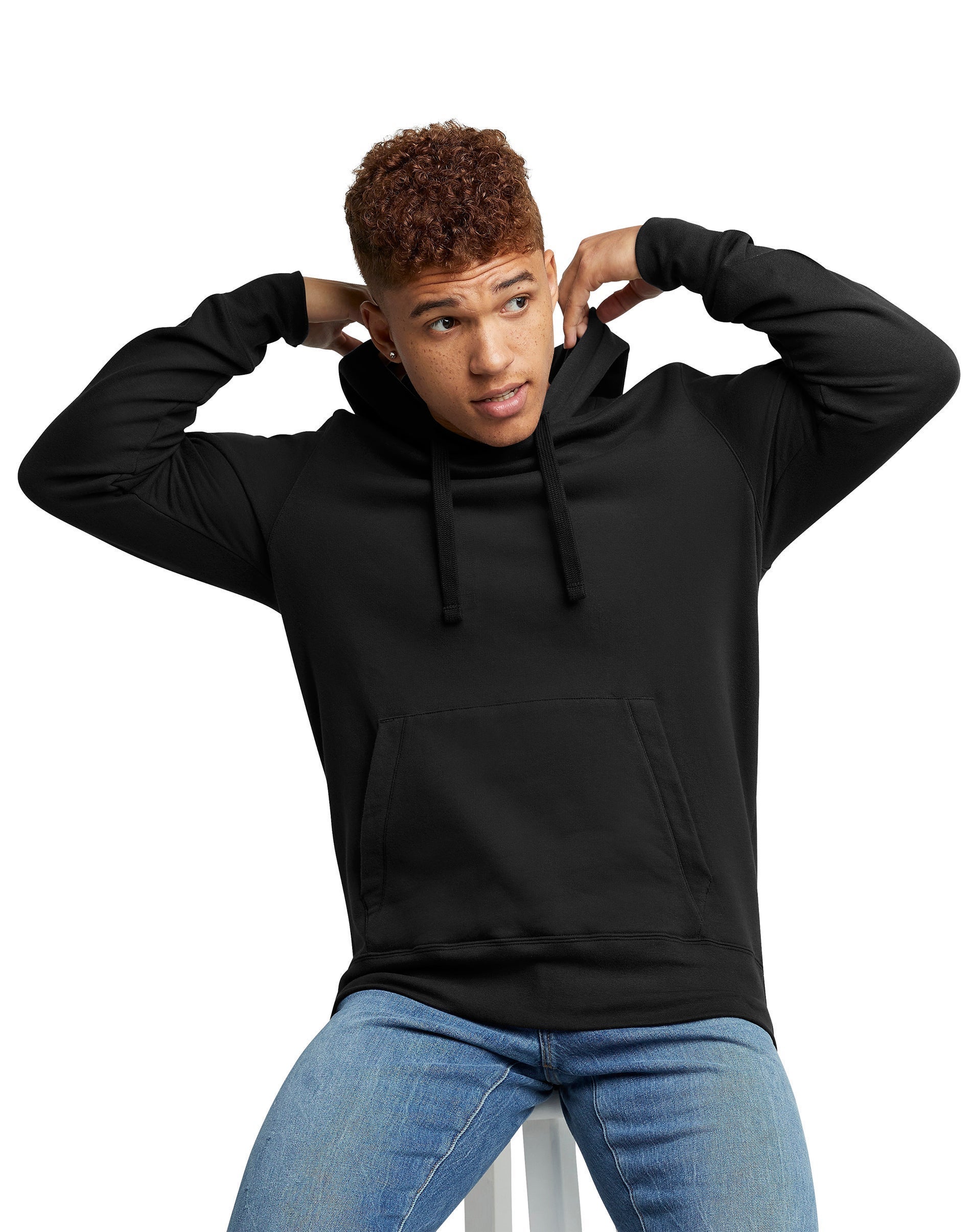 Hanes Originals Men’s Fleece Hoodie Black Hanes Originals Men’s Fleece Hoodie Black