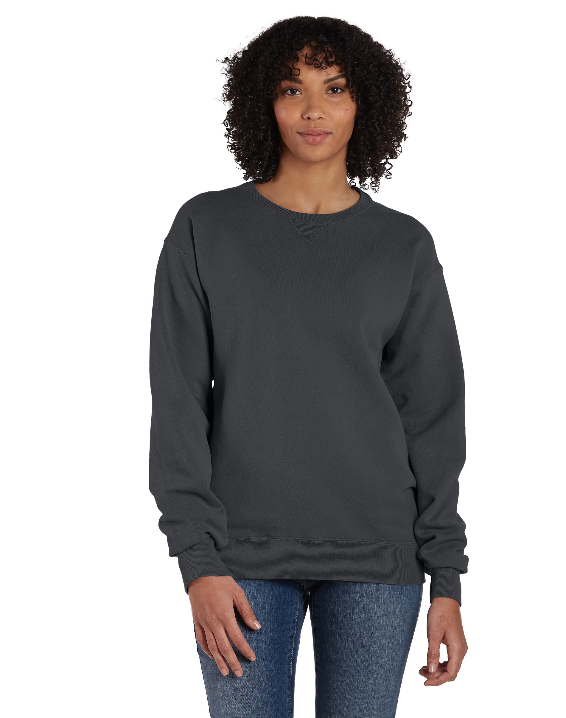 Hanes Unisex Garment Dyed Fleece Sweatshirt New Railroad Gray Hanes Unisex Garment Dyed Fleece Sweatshirt New Railroad Gray