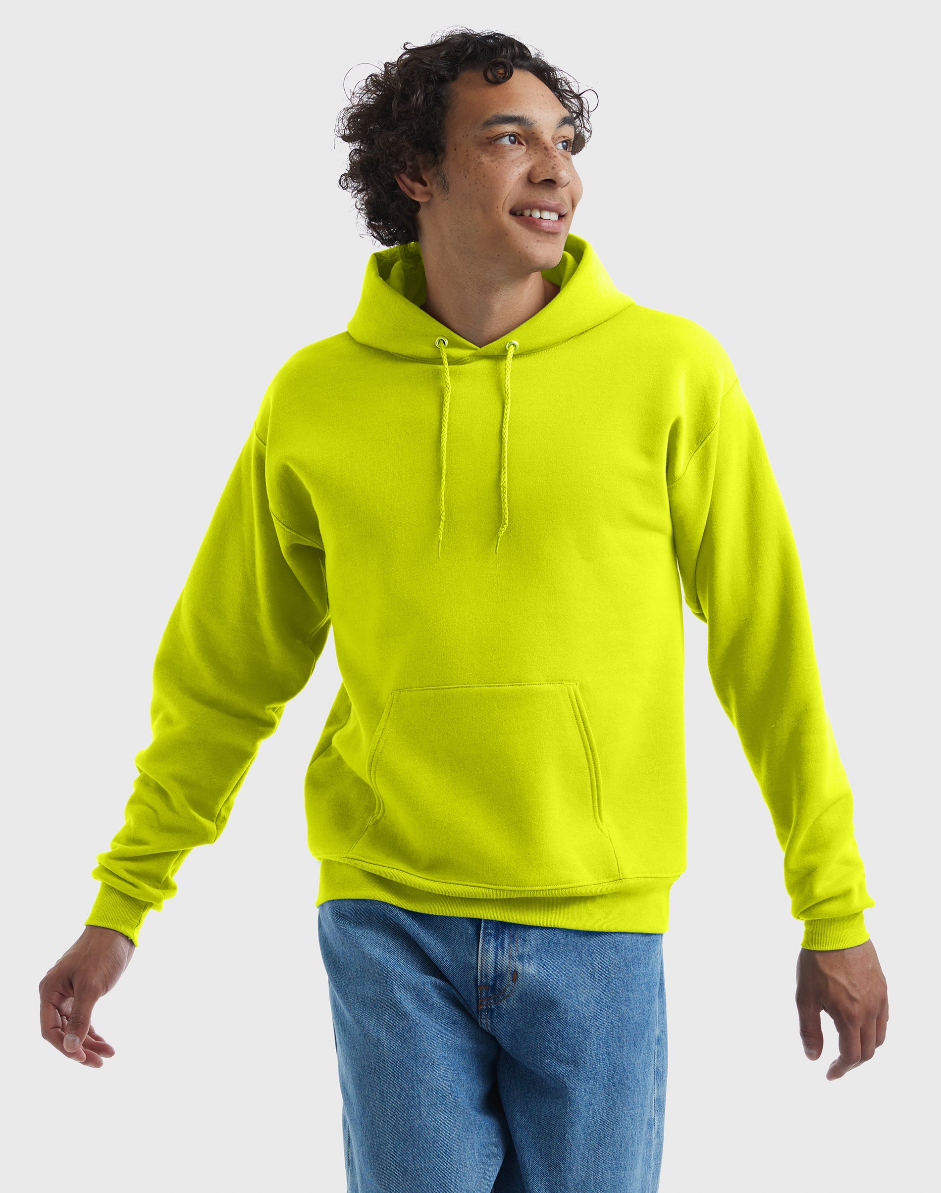 Hanes EcoSmart Men’s Fleece Hoodie Big & Tall Sizes Available Safety Green Hanes EcoSmart Men’s Fleece Hoodie Big & Tall Sizes Available Safety Green