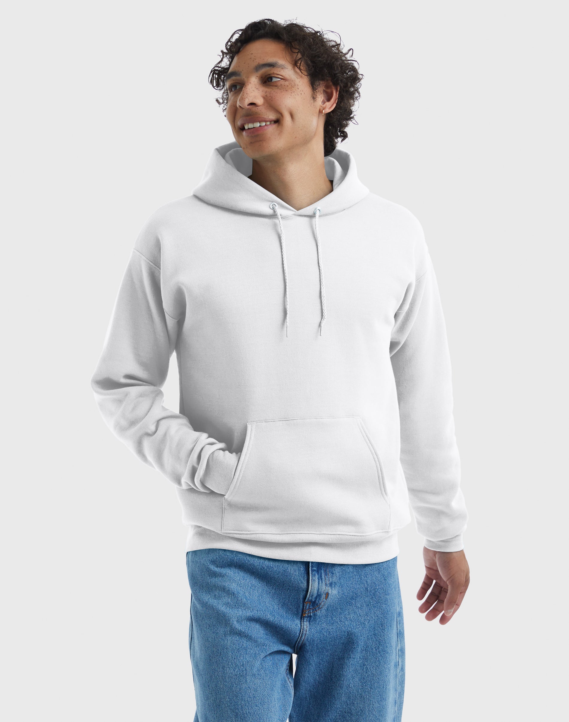Hanes EcoSmart Men’s Fleece Hoodie Big & Tall Sizes Available White Hanes EcoSmart Men’s Fleece Hoodie Big & Tall Sizes Available White