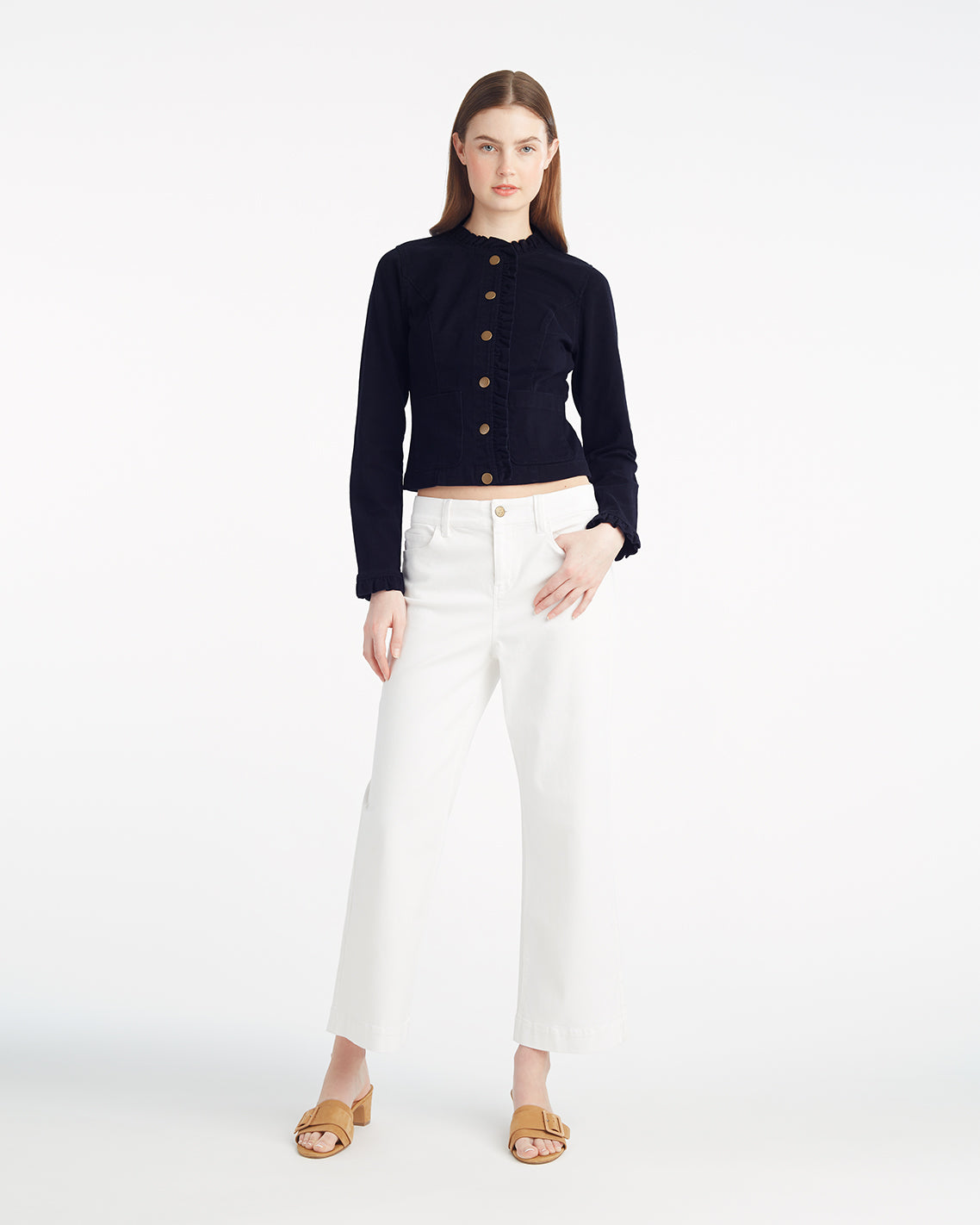 Ruffle Denim Jacket Ruffle Denim Jacket