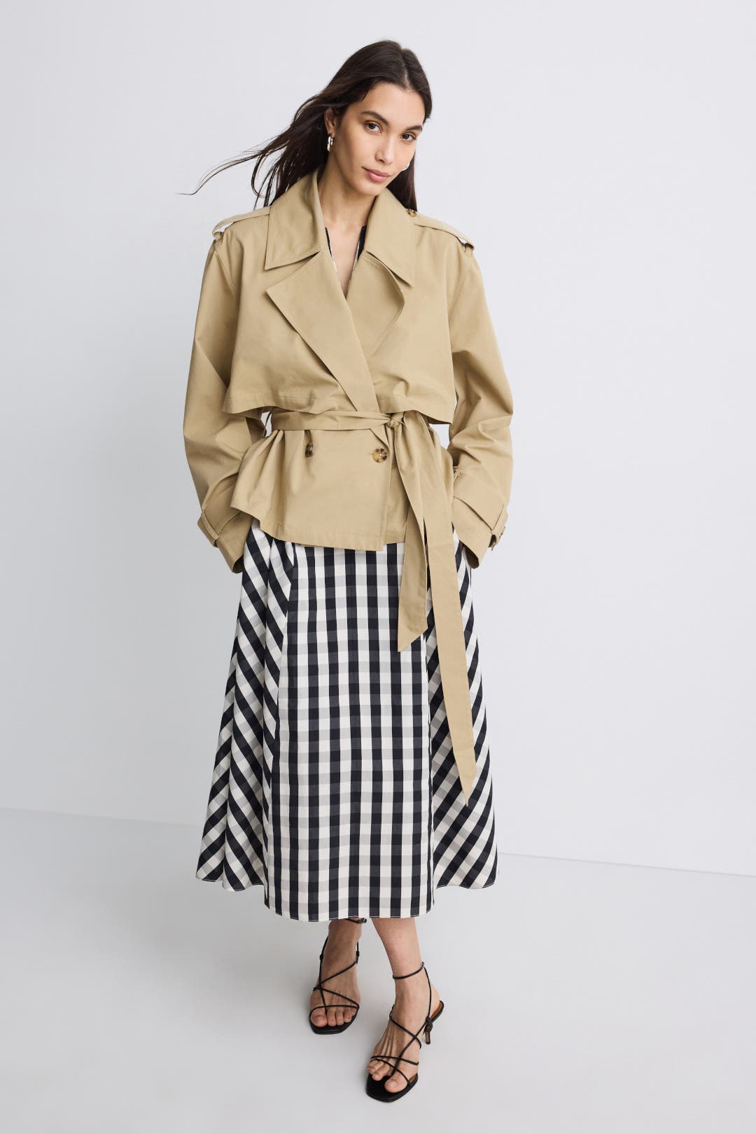 Joe’s Jeans Liz Cropped Trench Coat Brown Joe’s Jeans Liz Cropped Trench Coat Brown