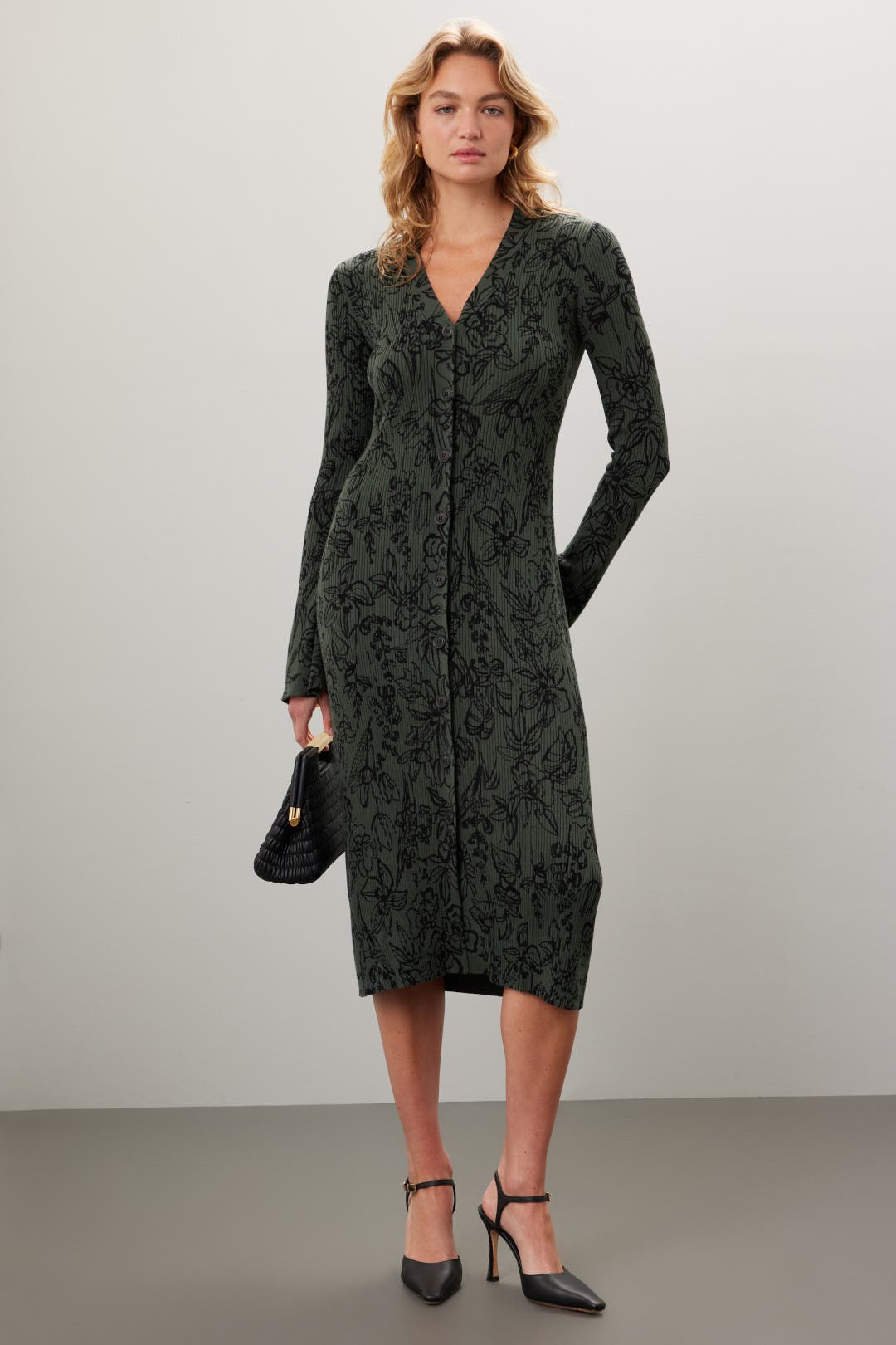 Jason Wu x RTR Floral Cardigan Dress Grey-print Jason Wu x RTR Floral Cardigan Dress Grey-print