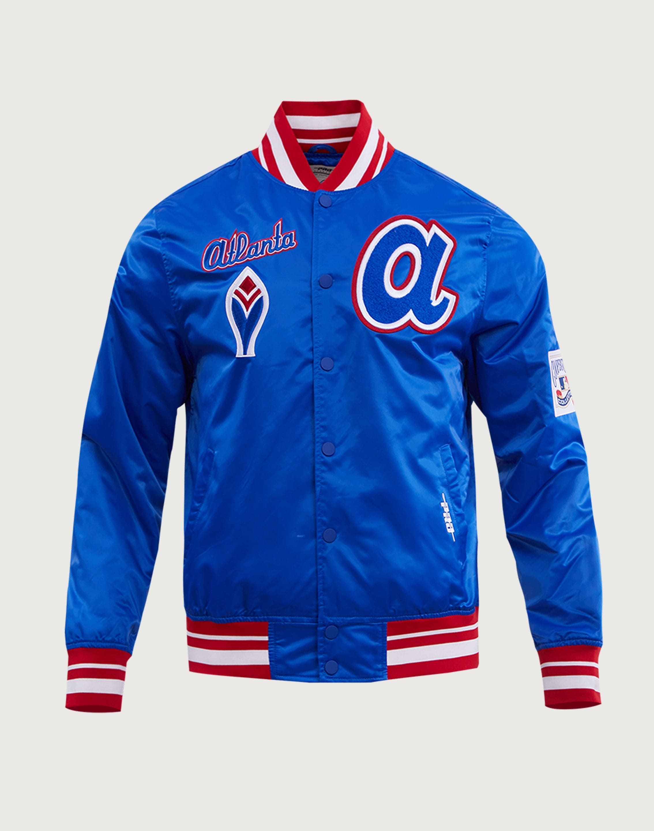 Pro Standard MLB Atlanta Braves Retro Classic Rib Satin Jacket Pro Standard MLB Atlanta Braves Retro Classic Rib Satin Jacket