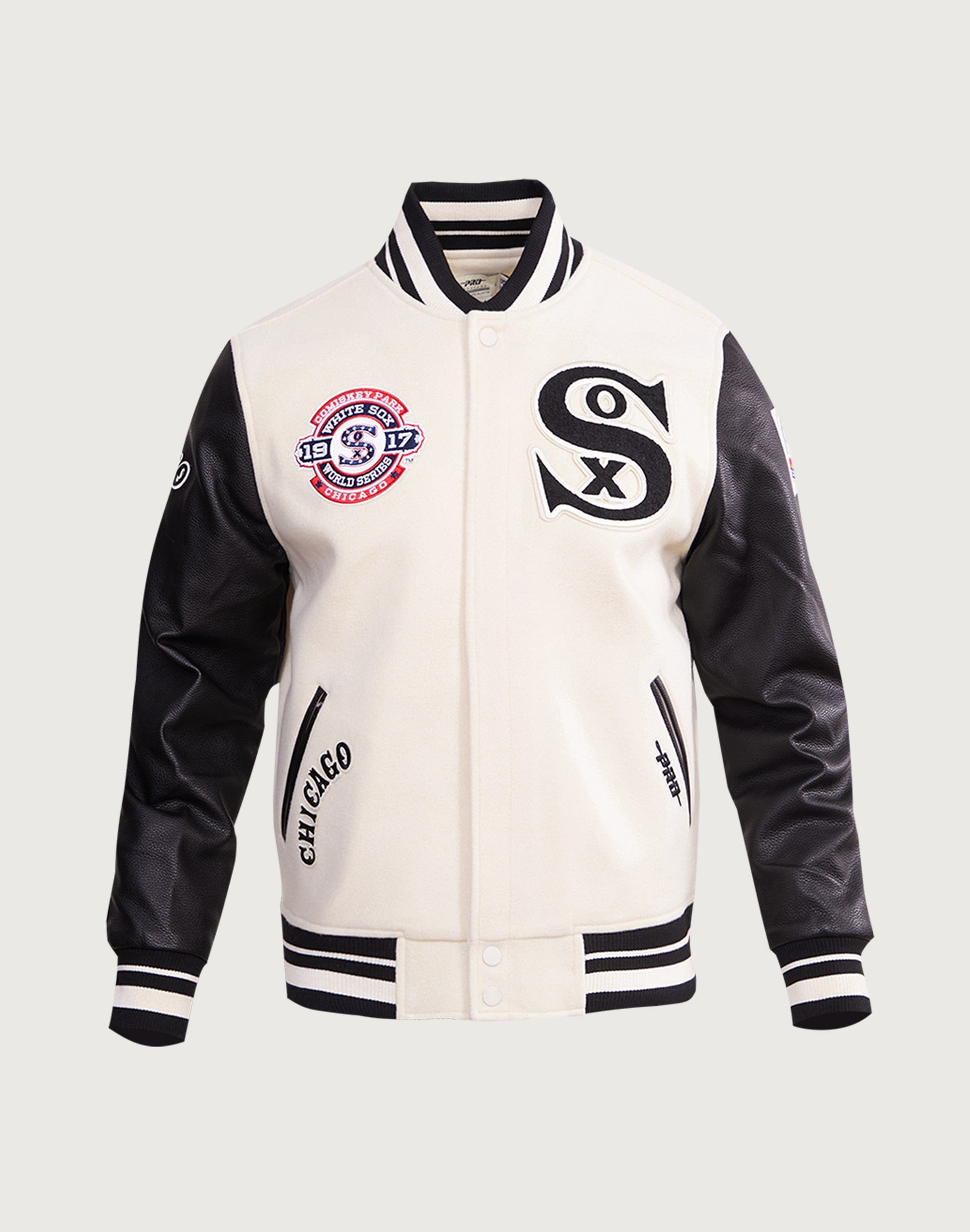 Pro Standard MLB Chicago White Sox Retro Classic Rib Wool Varsity Jacket Pro Standard MLB Chicago White Sox Retro Classic Rib Wool Varsity Jacket