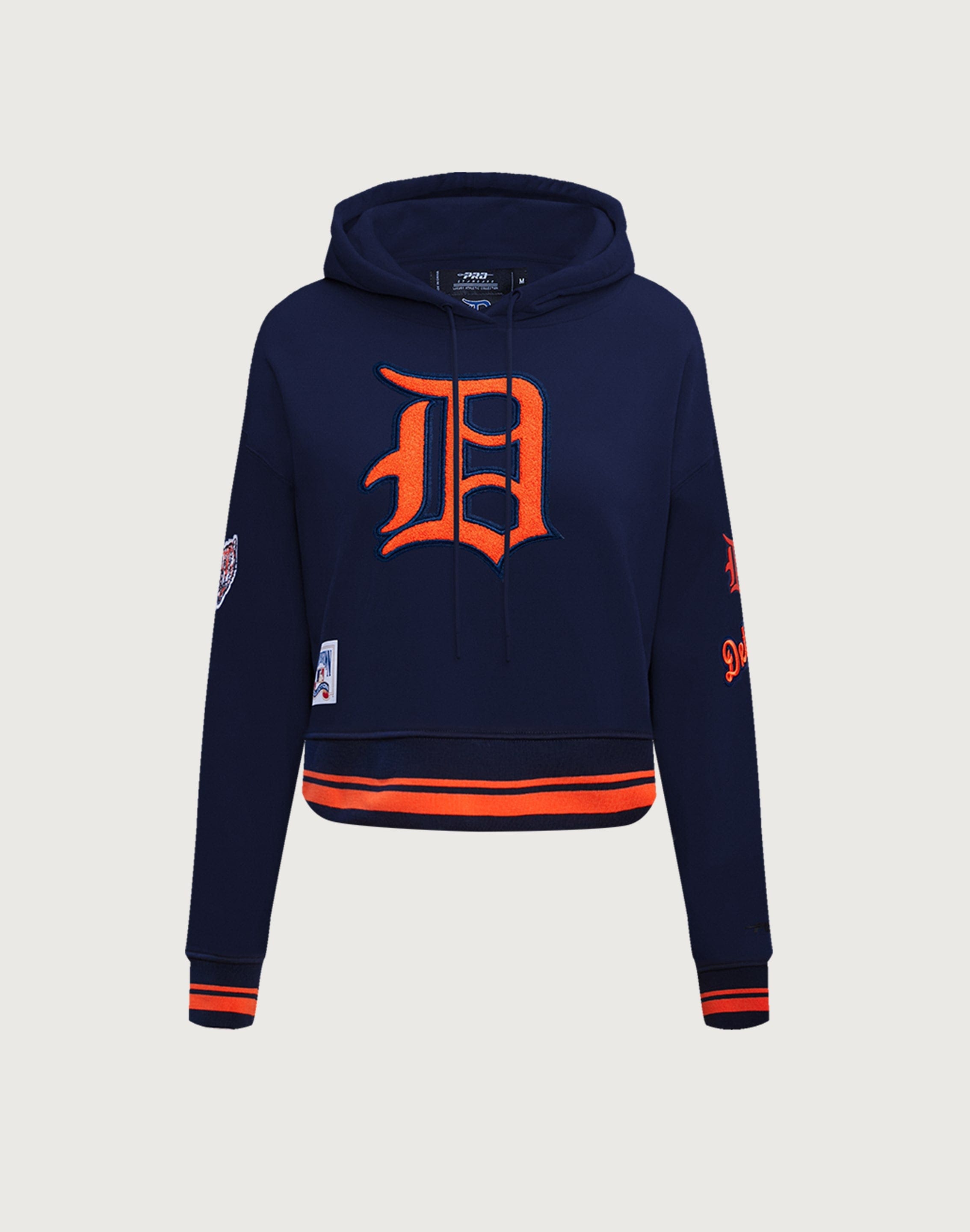 Pro Standard MLB Detroit Tigers Retro Classic Rib Cropped Hoodie Pro Standard MLB Detroit Tigers Retro Classic Rib Cropped Hoodie