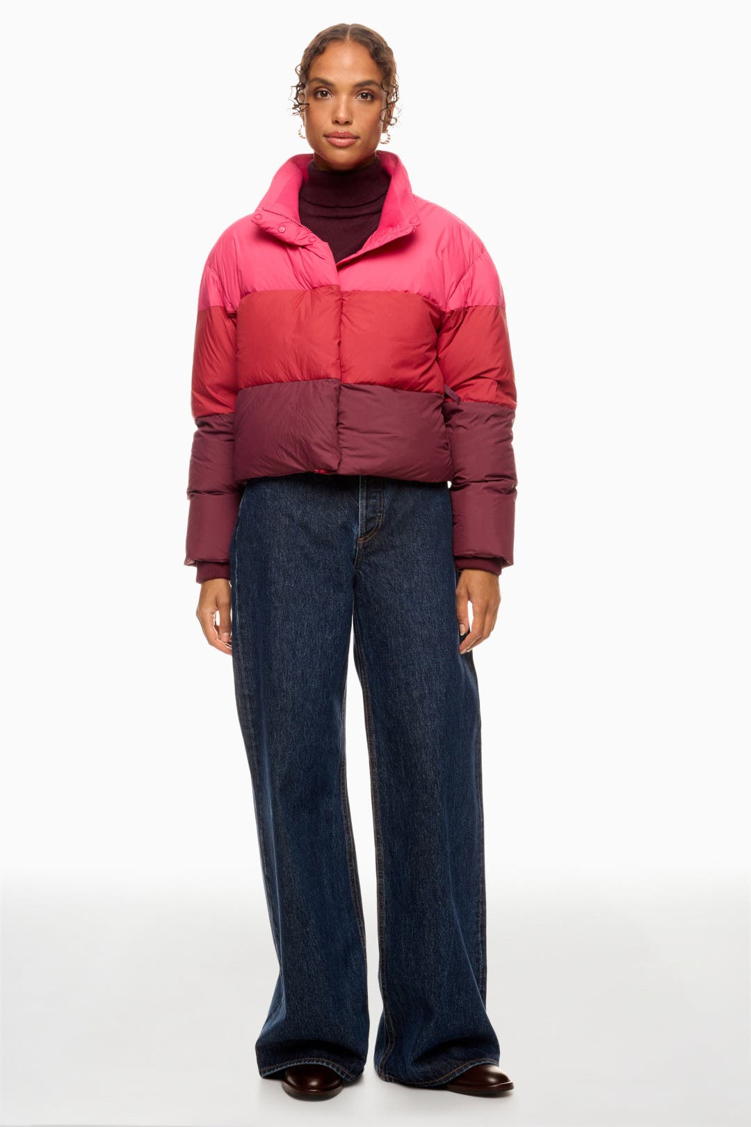 Marine Layer Cropped Puffer Jacket Multicolored-pink-print Marine Layer Cropped Puffer Jacket Multicolored-pink-print