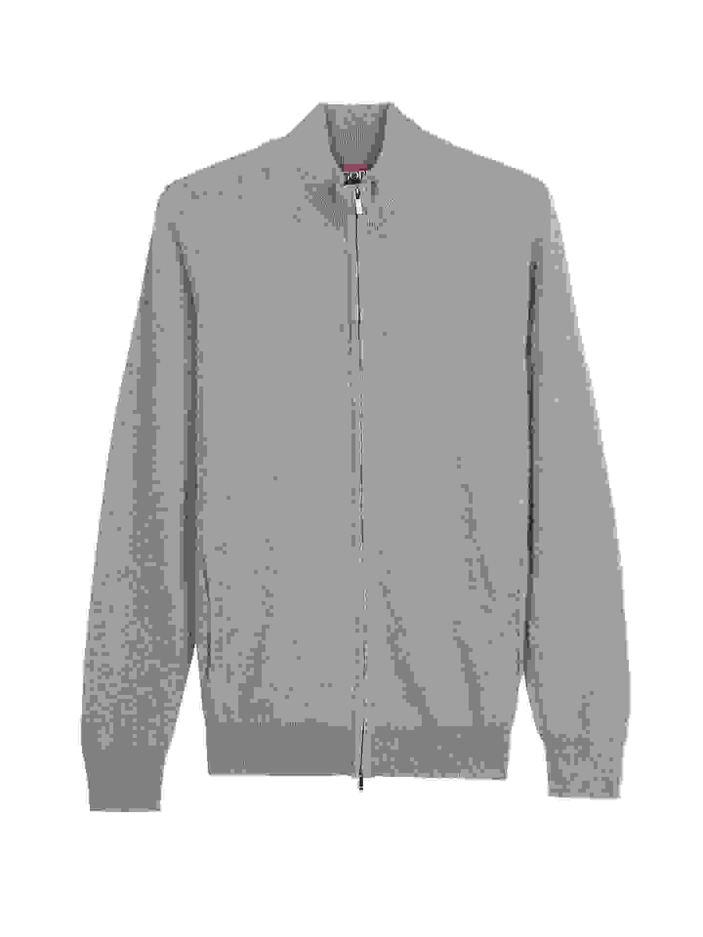 Organic Color Cashmere Timeless Full-Zip Cardigan – X taupe MK-