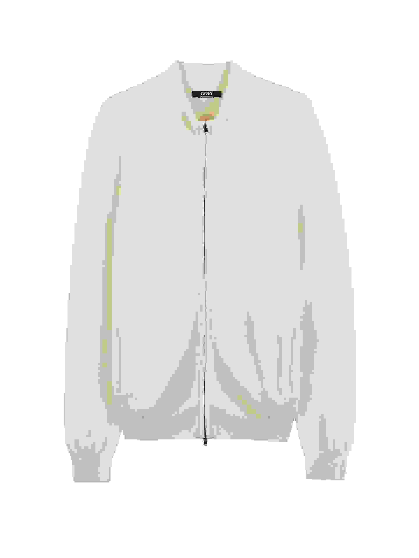 Essential Full-Zip Cashmere Cardigan – L Cream White MK- Essential Full-Zip Cashmere Cardigan – L Cream White MK-
