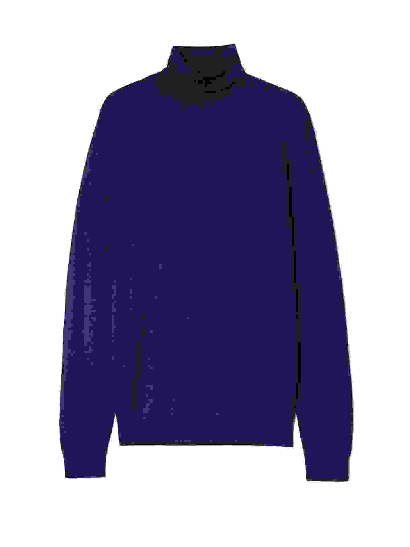 Cashmere-Silk Turtleneck Sweater – L Dark Indigo MKA- Cashmere-Silk Turtleneck Sweater – L Dark Indigo MKA-