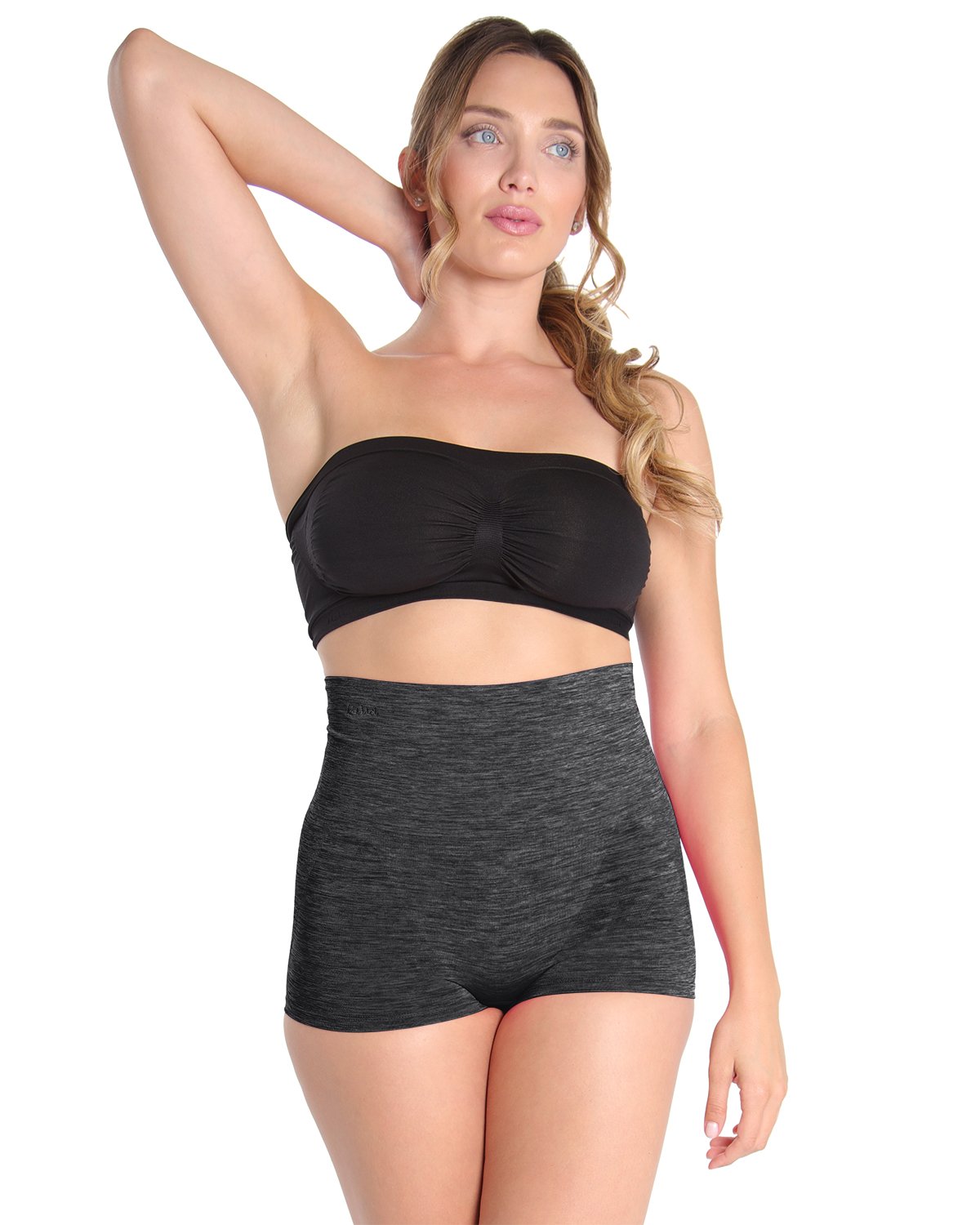 High-Waisted Shaping Boy Shorts – Medium Skystorm Spacedye High-Waisted Shaping Boy Shorts – Medium Skystorm Spacedye