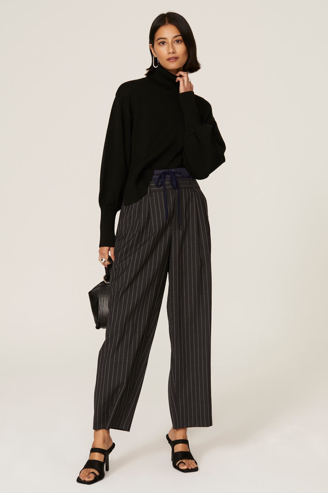 Marissa Webb x RTR High Low Turtleneck Sweater Black Marissa Webb x RTR High Low Turtleneck Sweater Black