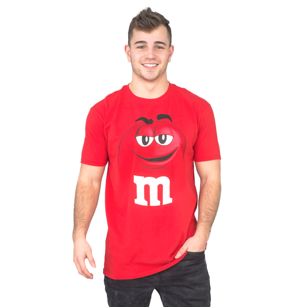 M&M’s Candy Silly Character Face Adult Unisex s Shirt – S Red M&M’s Candy Silly Character Face Adult Unisex s Shirt – S Red