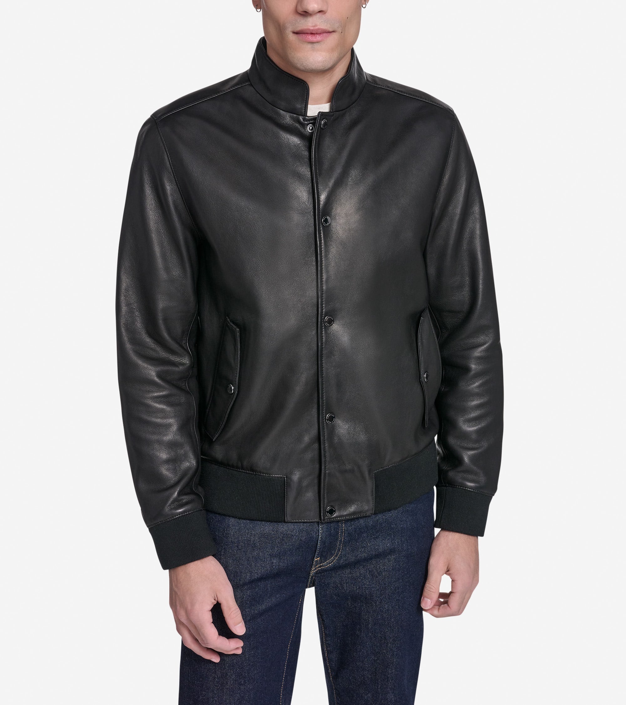 Cole Haan Men’s Bomber Jacket – Black Size Cole Haan Men’s Bomber Jacket – Black Size