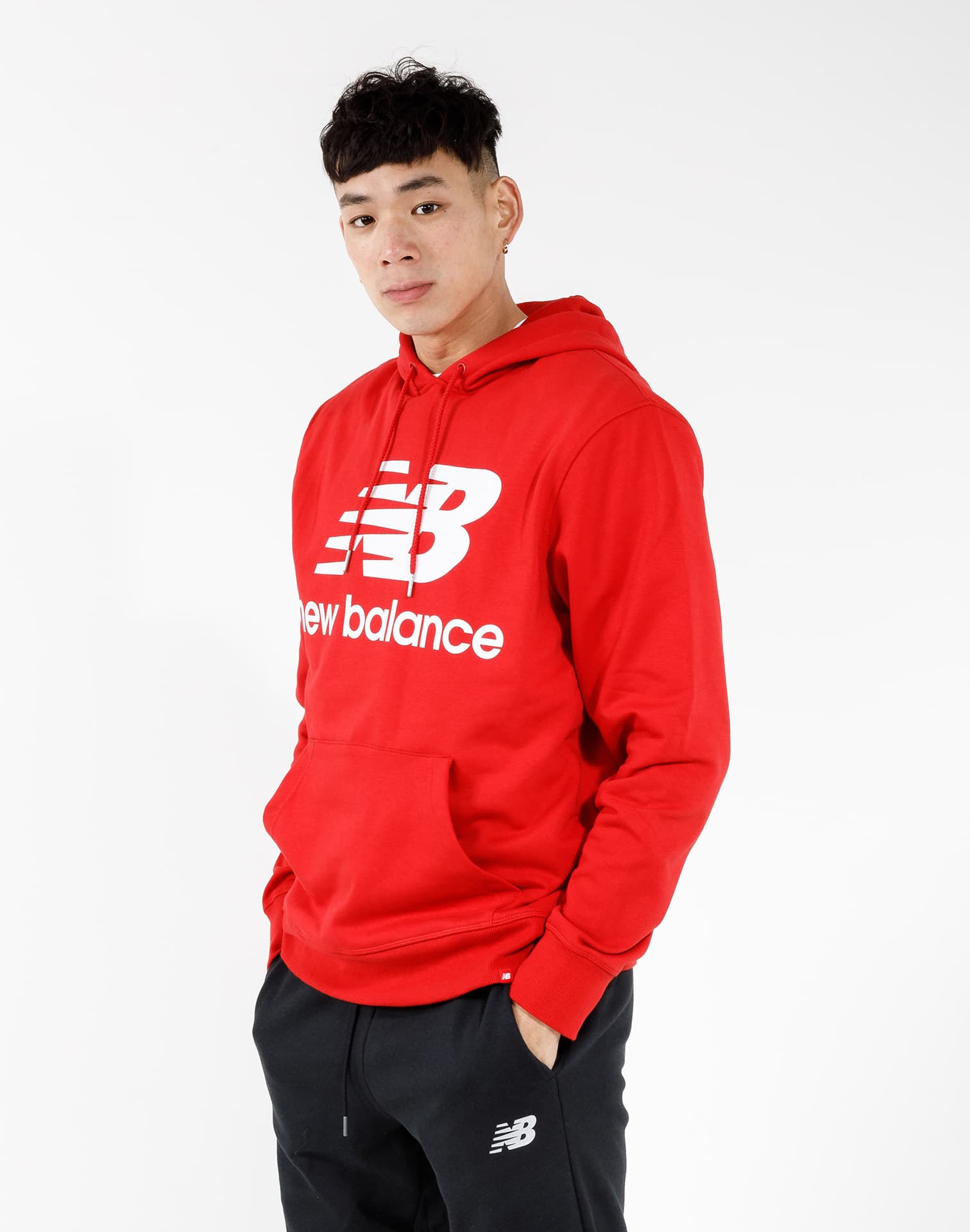 New Balance Essentials Stacked Logo Pullover Hoodie New Balance Essentials Stacked Logo Pullover Hoodie