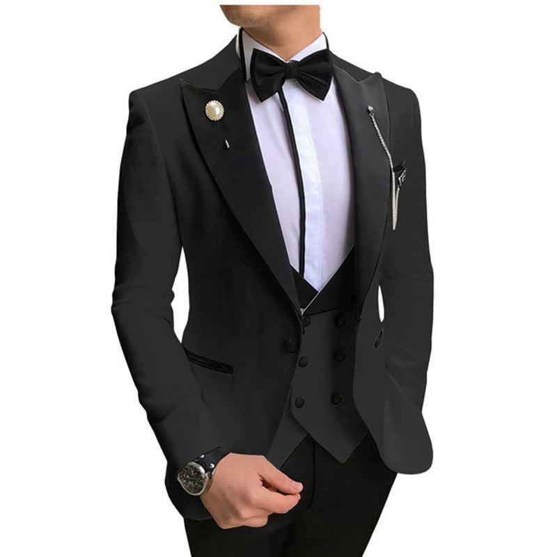 Classic Piece Men’s Suit with Regular Fit and Sophisticated Peak Lapel Classic Piece Men’s Suit with Regular Fit and Sophisticated Peak Lapel