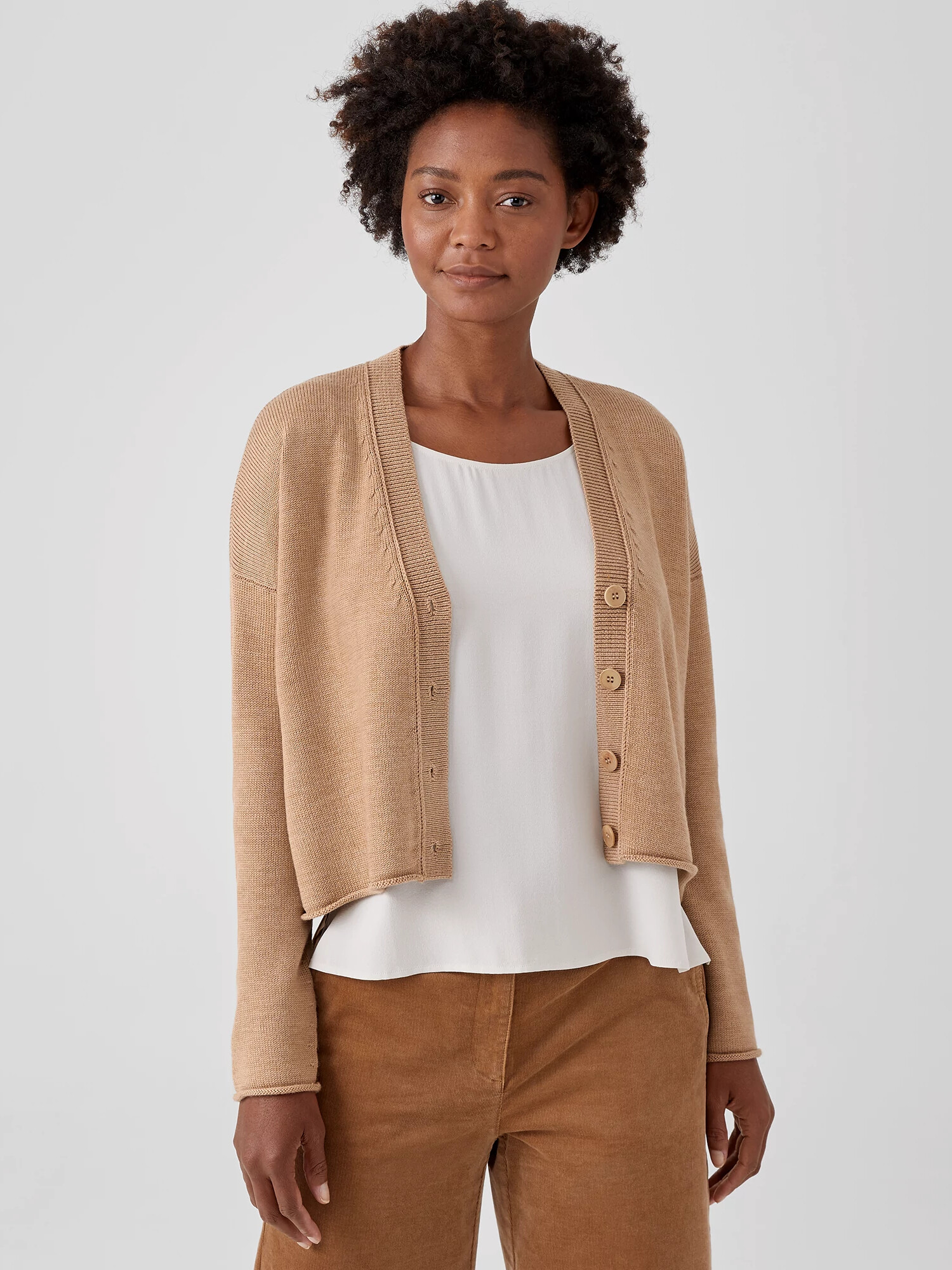 Merino Cropped Cardigan