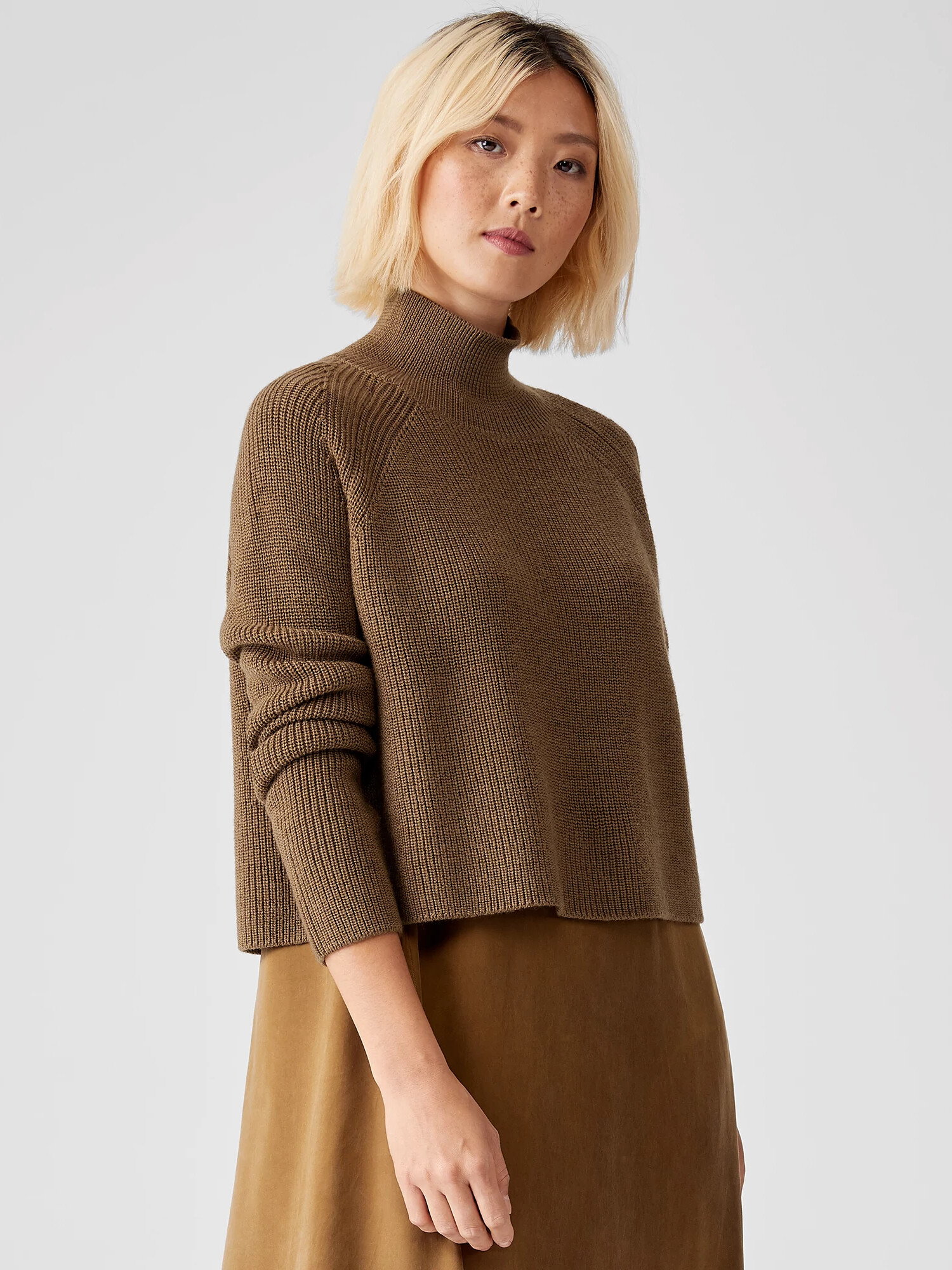 Merino Cropped Turtleneck Top Merino Cropped Turtleneck Top