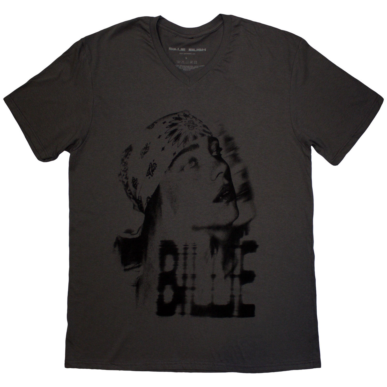 BILLIE EILISH – TONAL BANDANA PHOTO – Shirt Grey