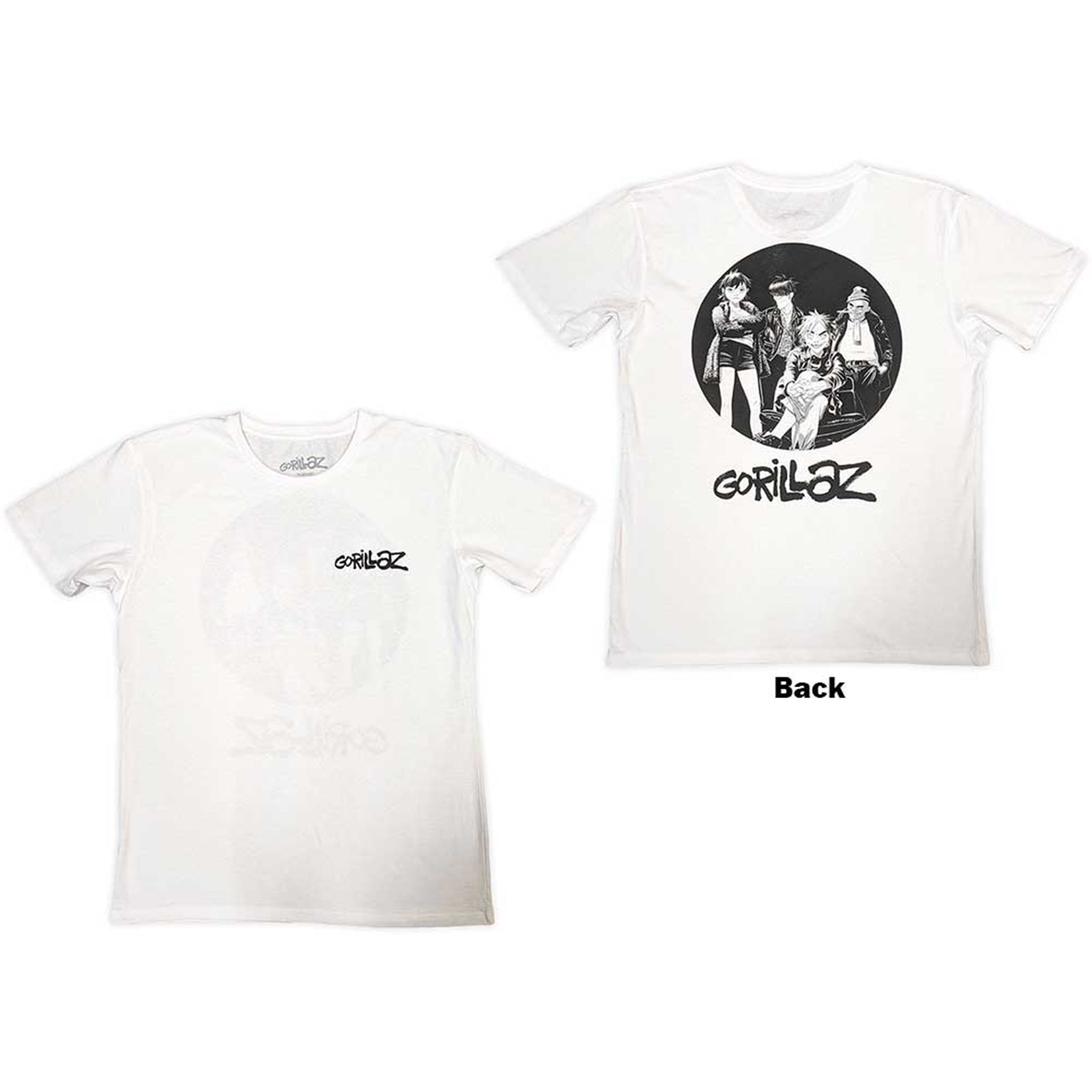GORILLAZ – SONG MACHINE BRH LOGO – Shirt White Back Print GORILLAZ – SONG MACHINE BRH LOGO – Shirt White Back Print