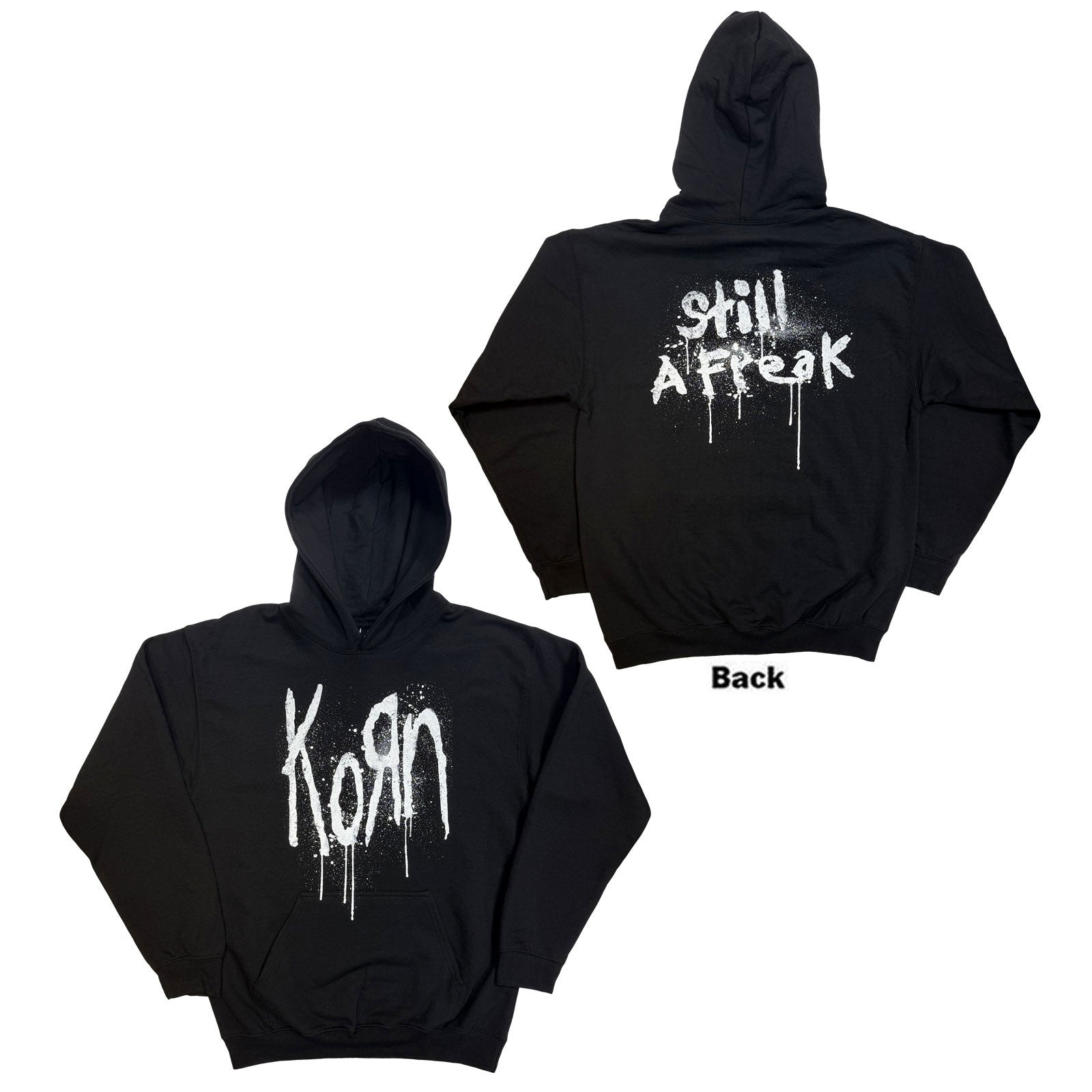 KORN – STILL A FREAK – Pullover Hoodie Black Back Print KORN – STILL A FREAK – Pullover Hoodie Black Back Print