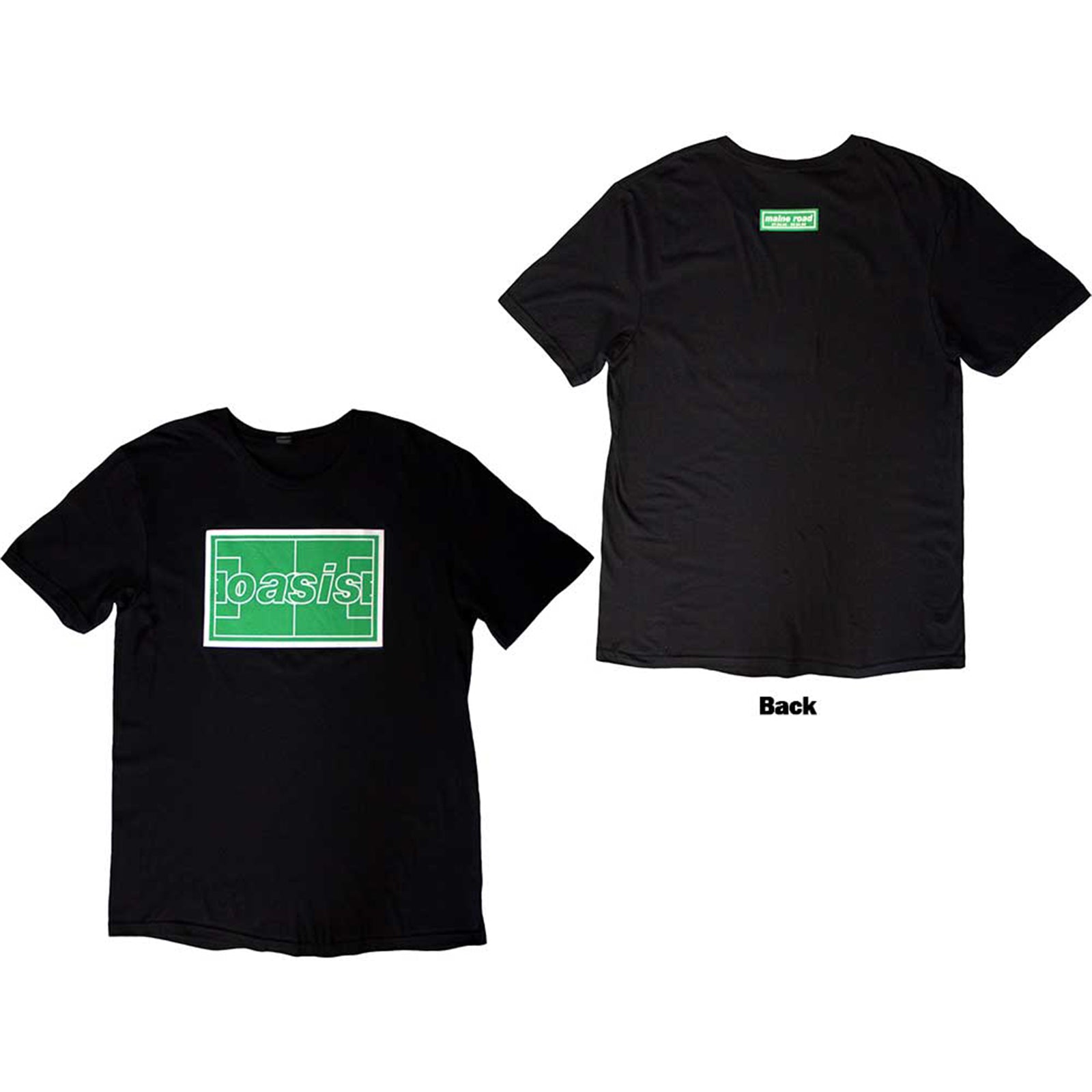 OASIS – MAINE ROAD FOOTBALL PITCH – Shirt Black Back Print OASIS – MAINE ROAD FOOTBALL PITCH – Shirt Black Back Print