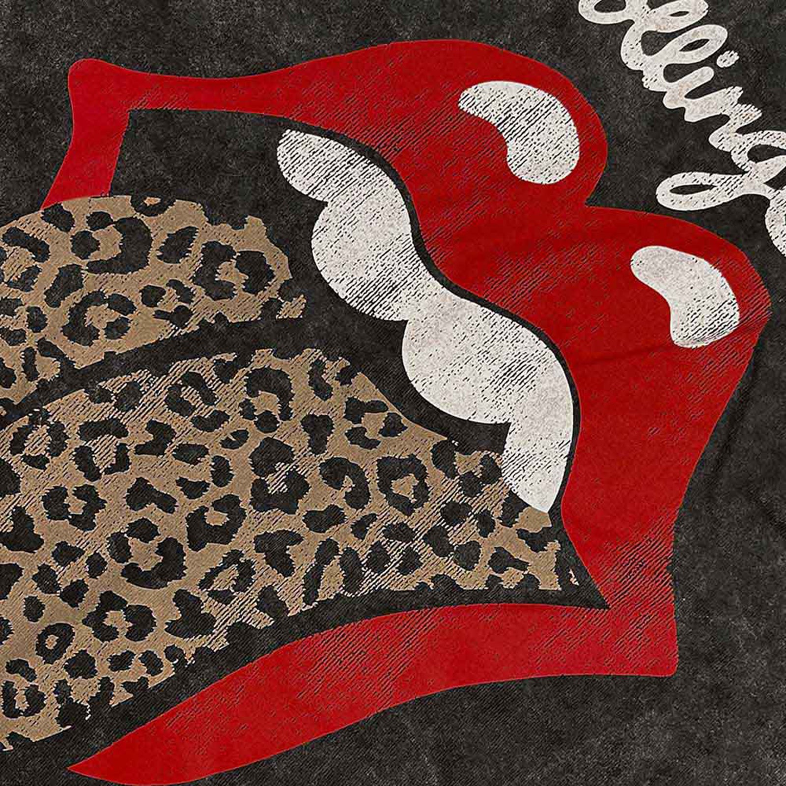 THE ROLLING STONES – LEOPARD TONGUE – Shirt Black Wash Collection