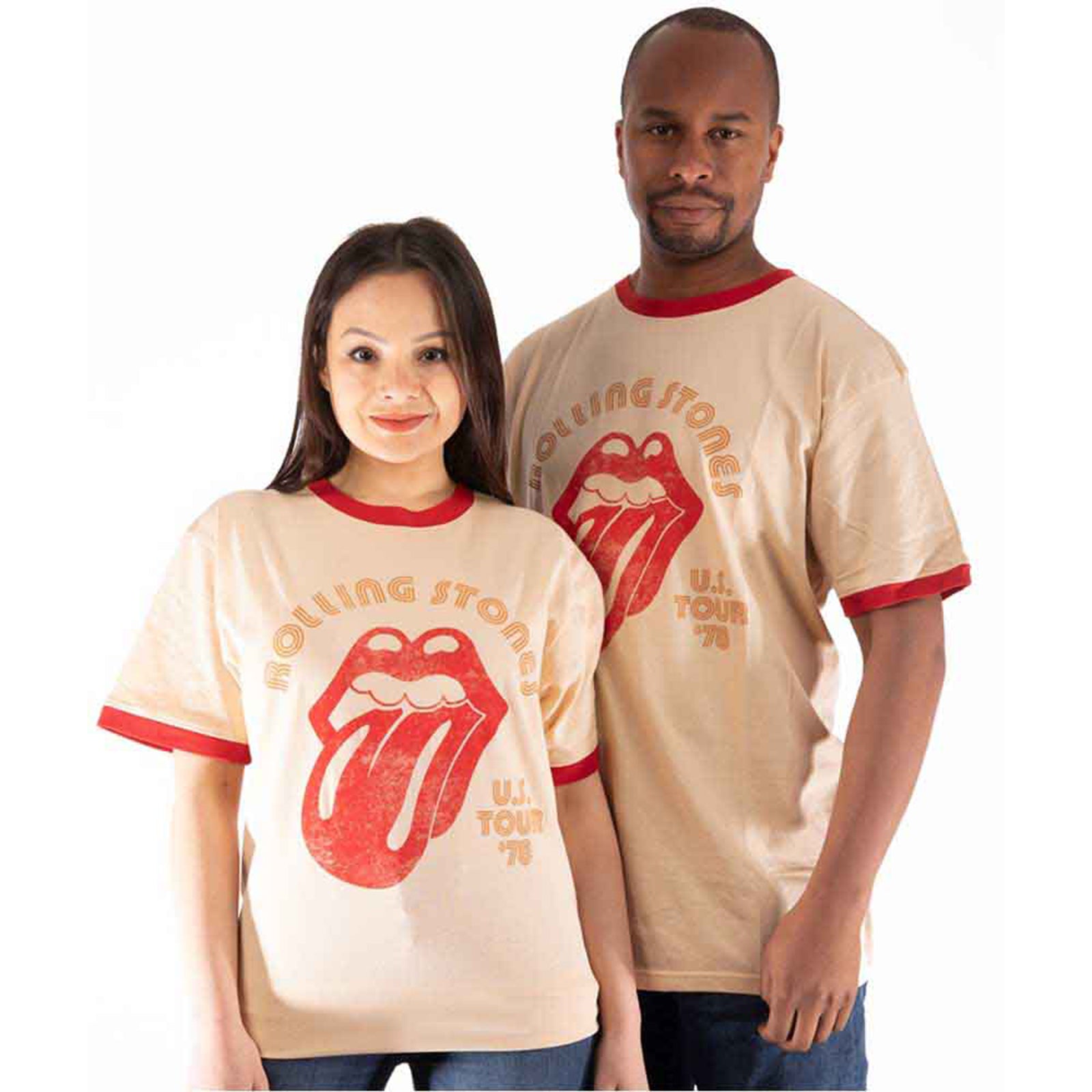 THE ROLLING STONES – TOUR ‘ – Ringer Shirt Neutral THE ROLLING STONES – TOUR ‘ – Ringer Shirt Neutral