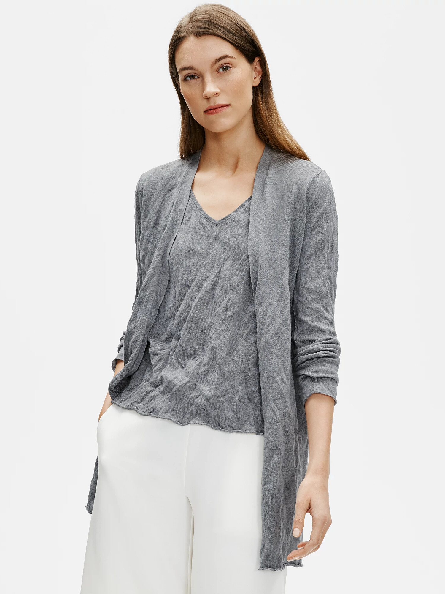 Tencel and Metal Long Cardigan Tencel and Metal Long Cardigan