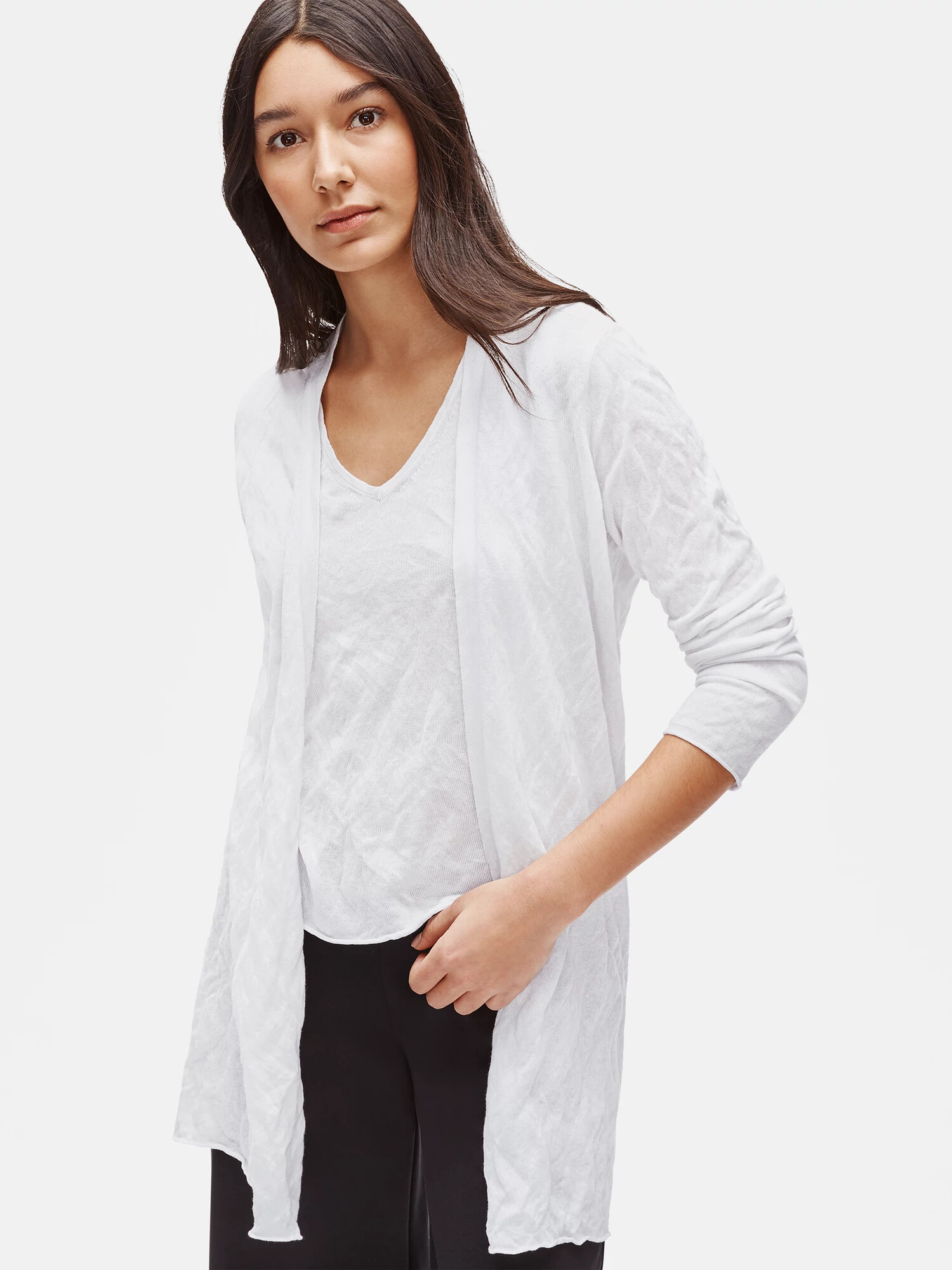 Tencel and Metal Long Cardigan Tencel and Metal Long Cardigan