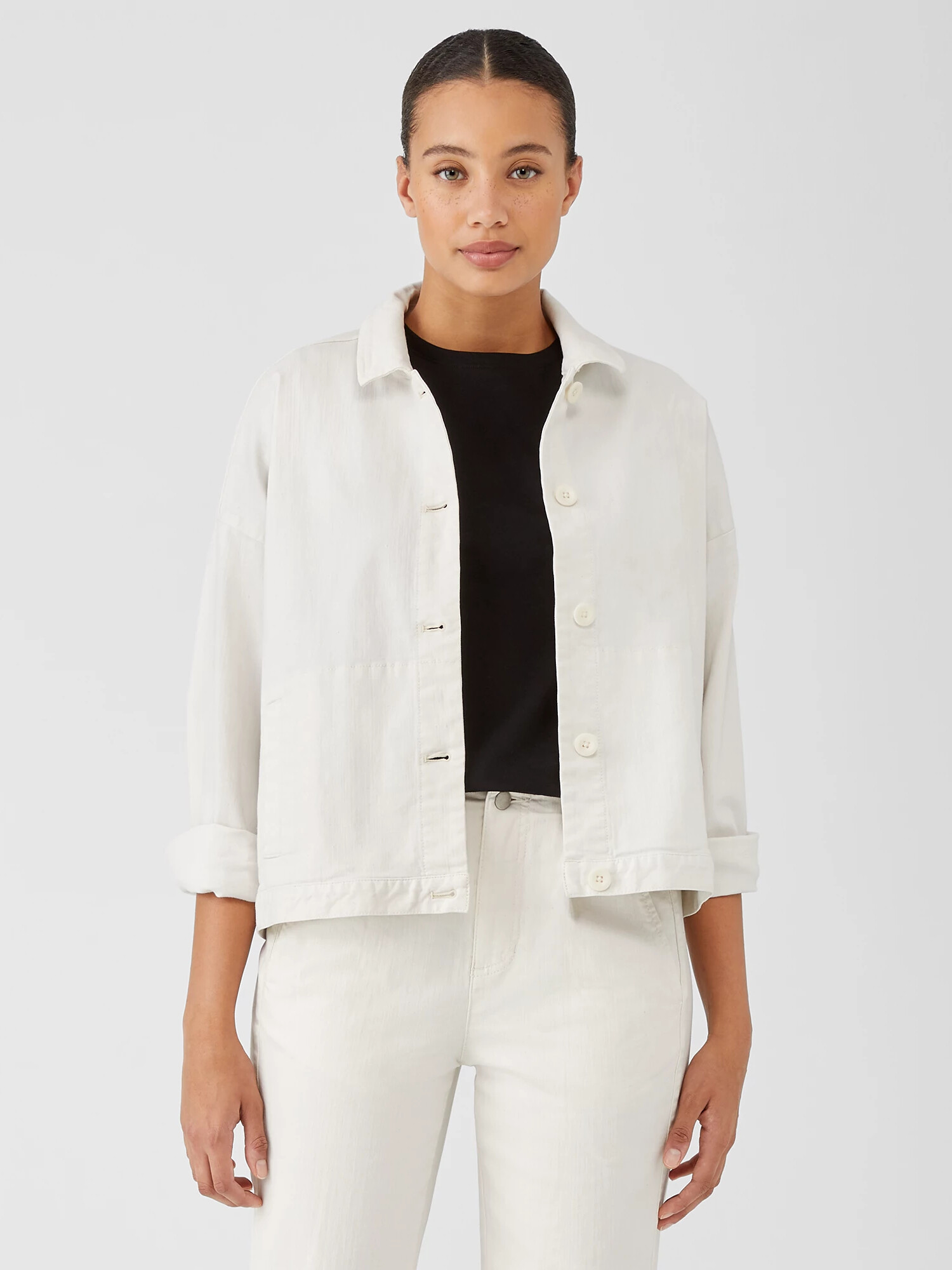Undyed Organic Cotton Denim Jacket Undyed Organic Cotton Denim Jacket