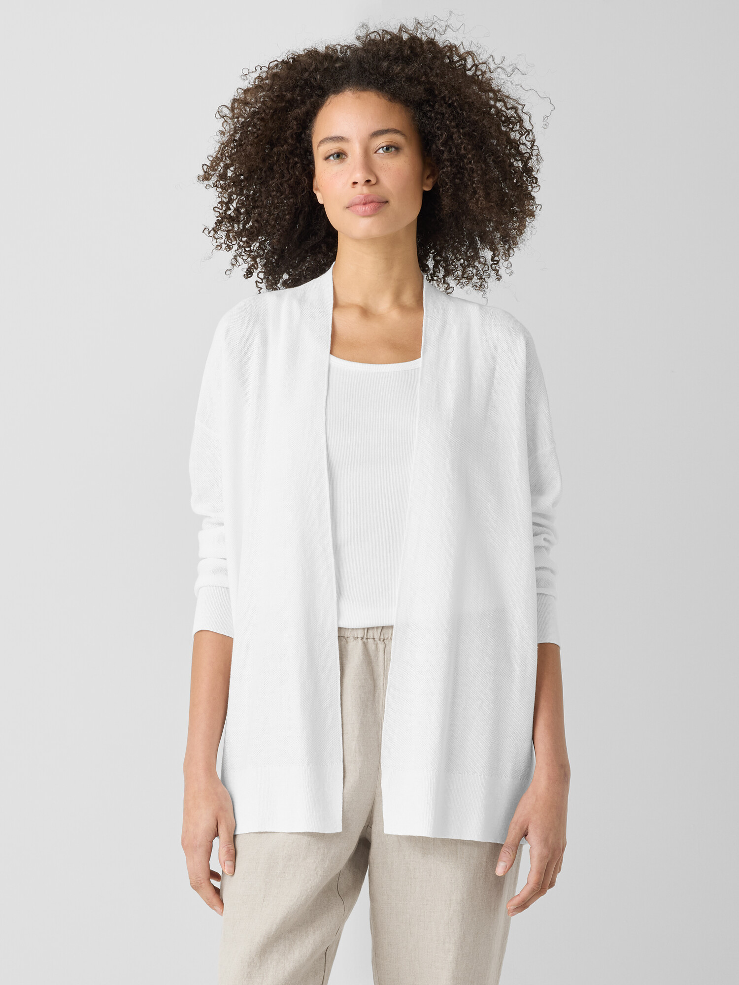 Organic Linen Cotton Long Cardigan Organic Linen Cotton Long Cardigan
