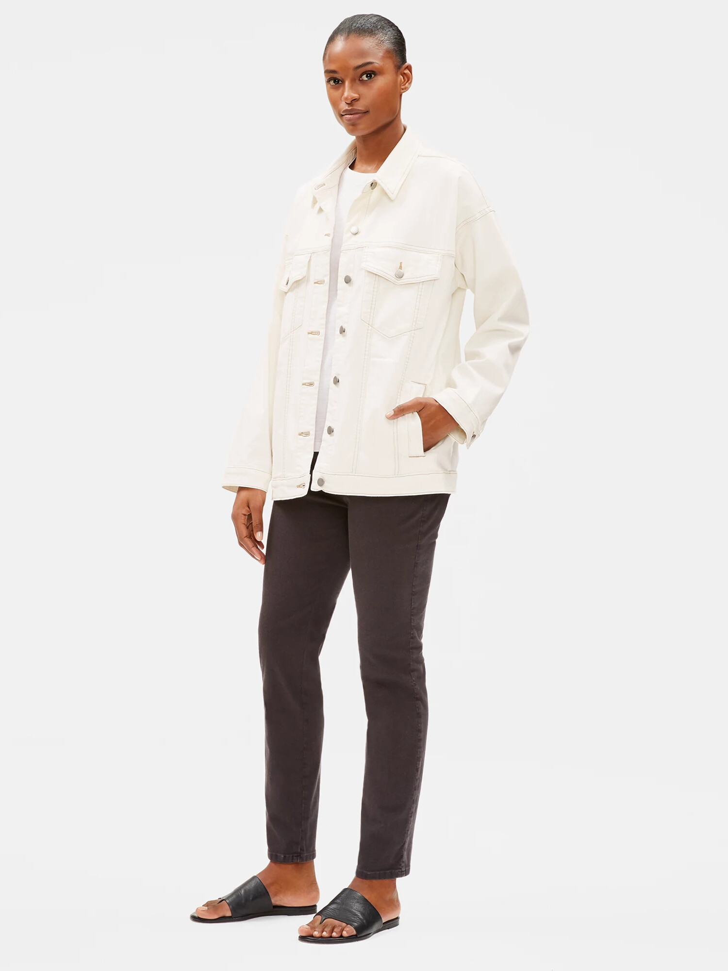 Undyed Organic Cotton Denim Jacket Undyed Organic Cotton Denim Jacket