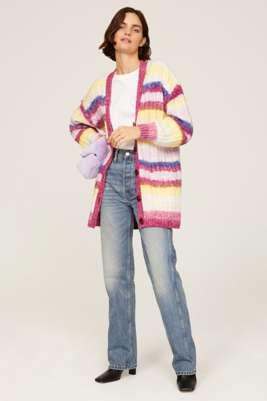 Scotch & Soda Brushed Stripe Cardigan Multicolored-print Scotch & Soda Brushed Stripe Cardigan Multicolored-print