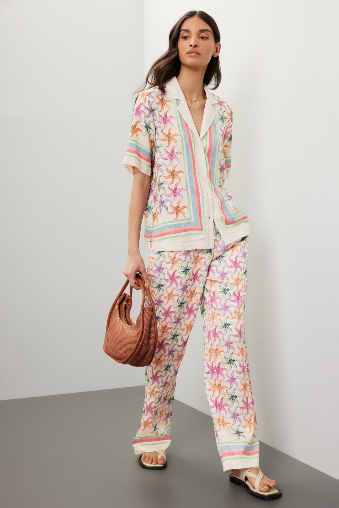 Scotch & Soda Gia Starfish Printed Trousers Multicolored-print Scotch & Soda Gia Starfish Printed Trousers Multicolored-print