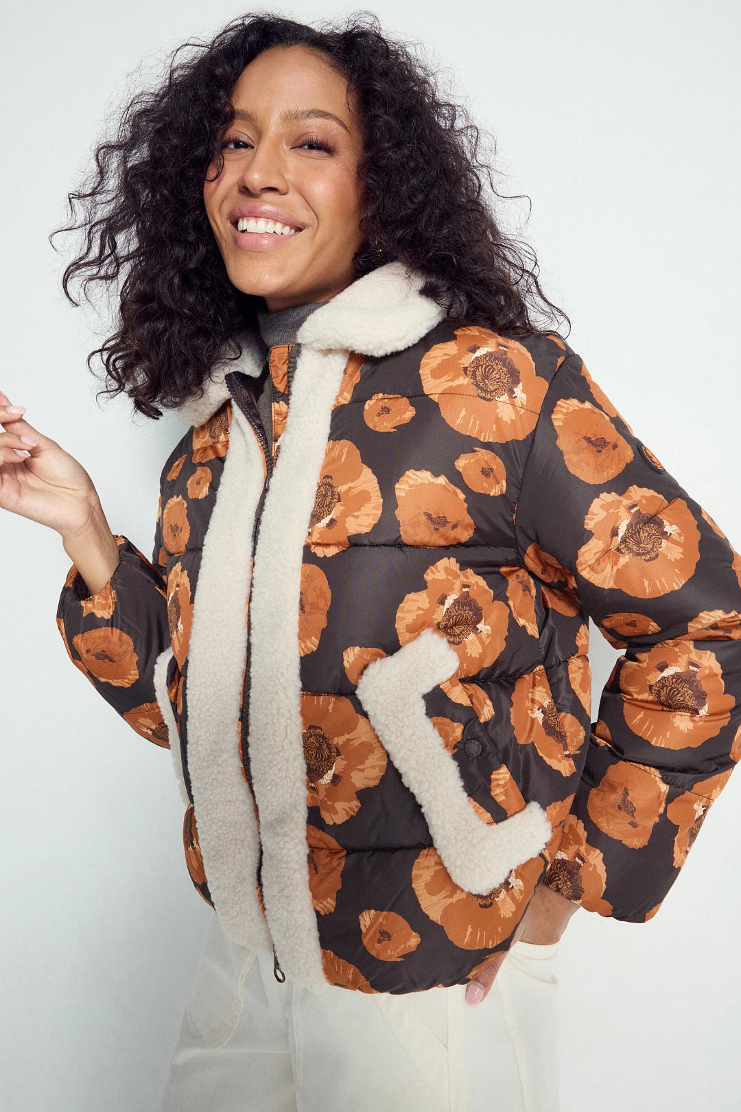Save the Duck Sugar Jacket Black-orange-print Save the Duck Sugar Jacket Black-orange-print