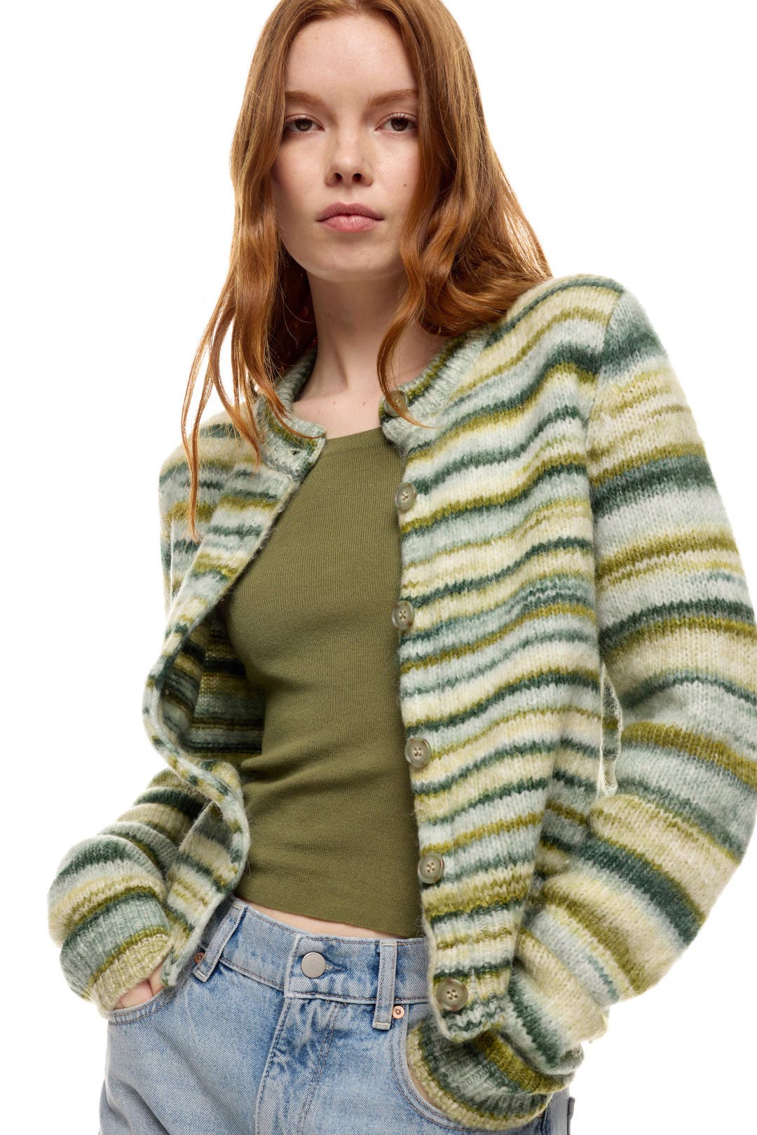 Splendid Daniella Cardigan Multicolored-green-print