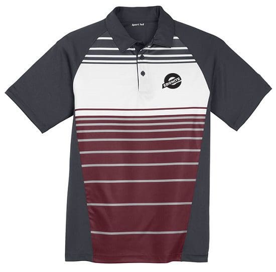 Ebonite Men’s Perfect Performance Polo Bowling Shirt Sublimated Maroon Ebonite Men’s Perfect Performance Polo Bowling Shirt Sublimated Maroon