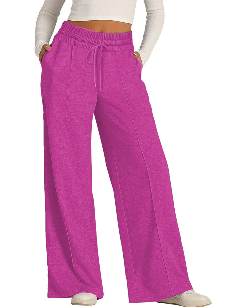 Essential High Waist Drawstring Sweatpants Essential High Waist Drawstring Sweatpants
