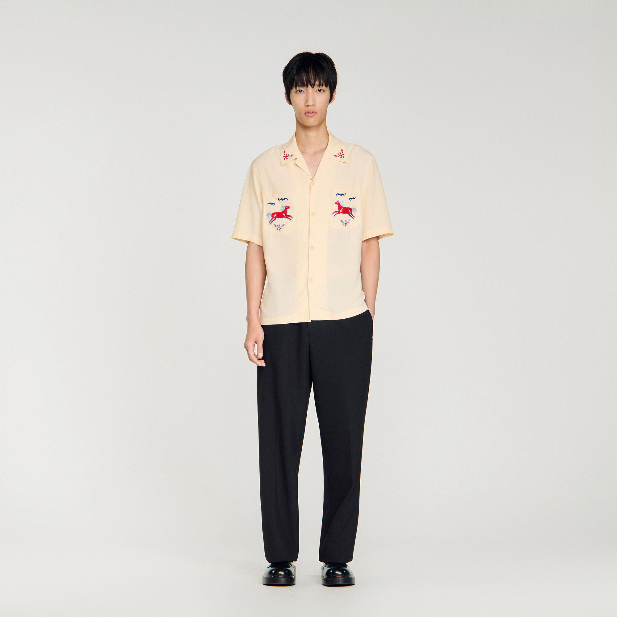 Embroidered horse loose-fit shirt Embroidered horse loose-fit shirt