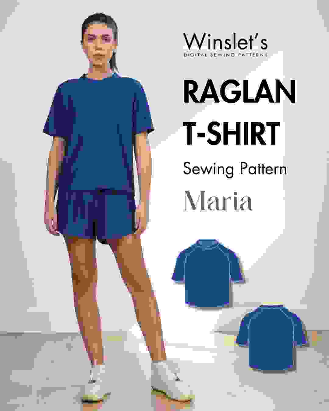 Raglan shirt Sewing Pattern ‘Maria’ Raglan shirt Sewing Pattern ‘Maria’