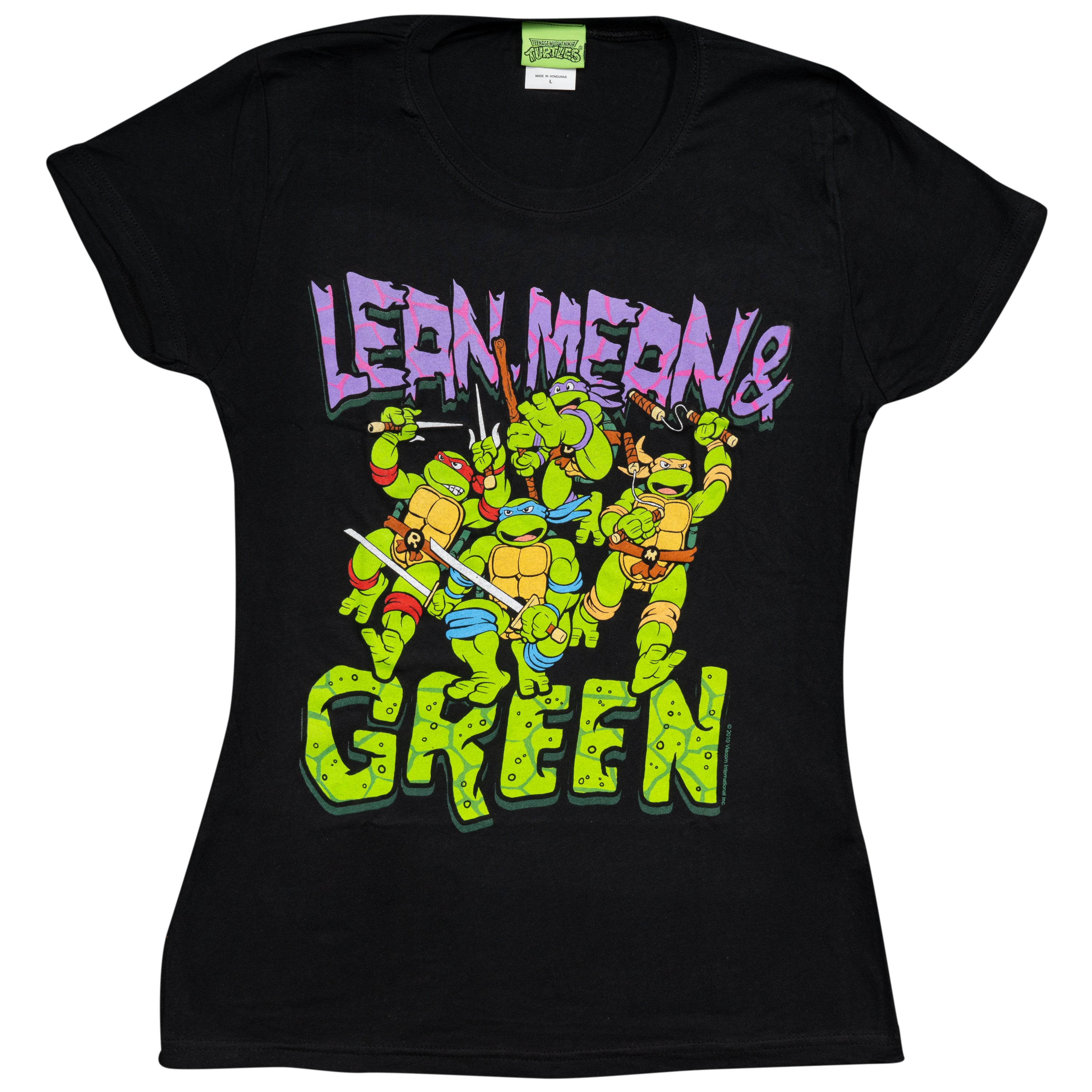Teenage Mutant Ninja Turtles Lean Mean Green Black Juniors Shirt Teenage Mutant Ninja Turtles Lean Mean Green Black Juniors Shirt